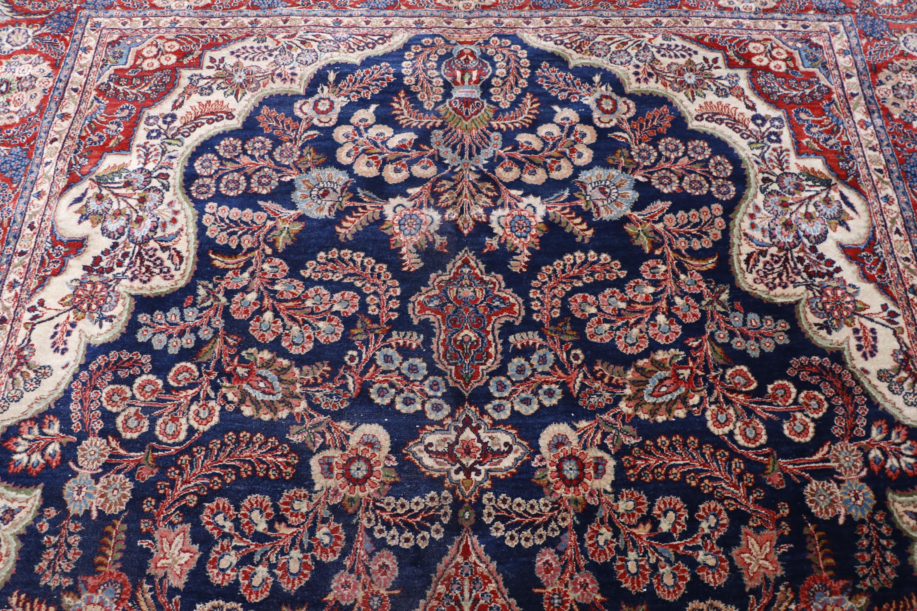 Hand-Knotted Persian Sarouk Wool Palace Sized Rug
