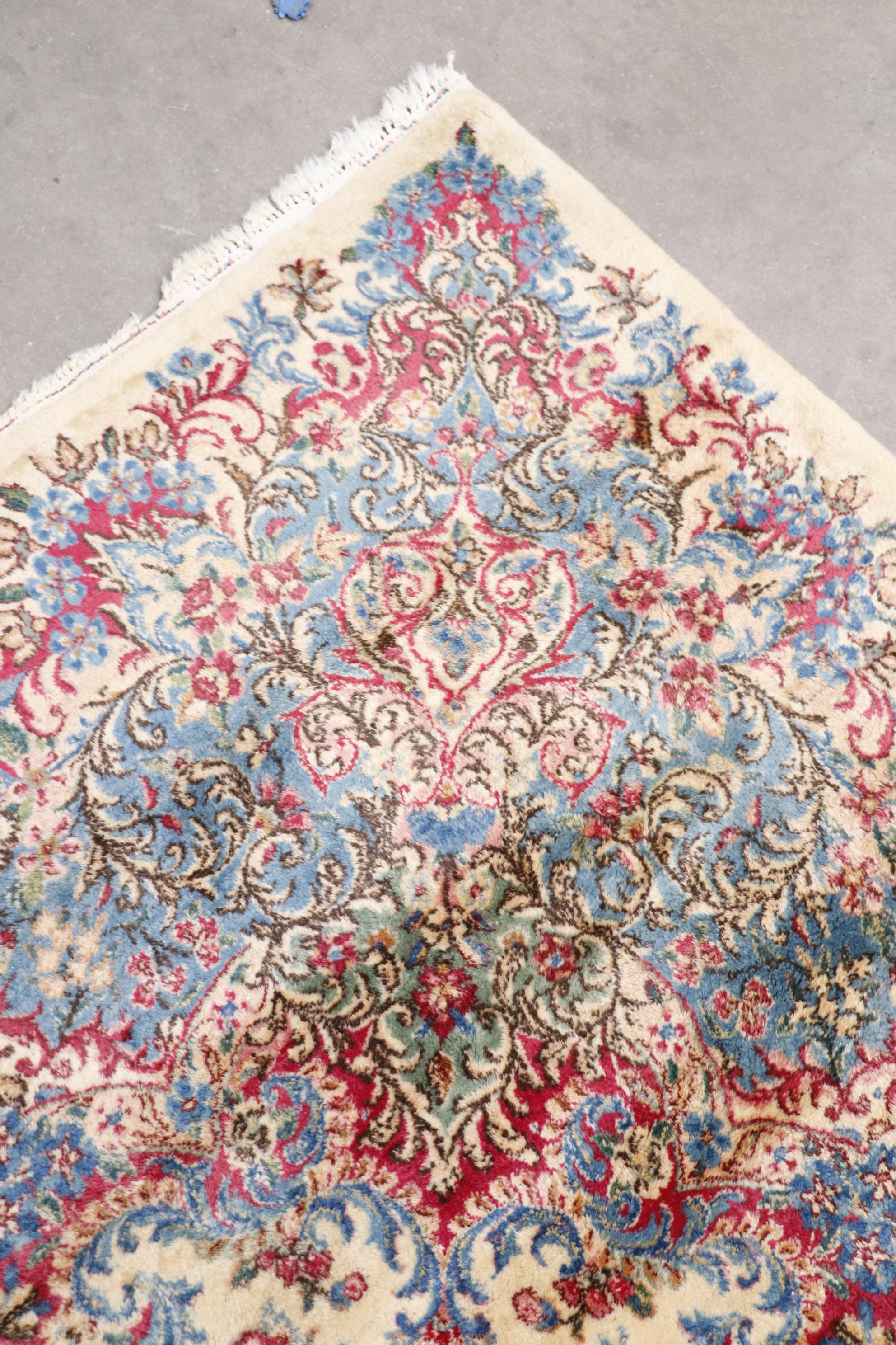 Semi-Antique Hand-Knotted Persian Kerman Wool Palace Sized Rug