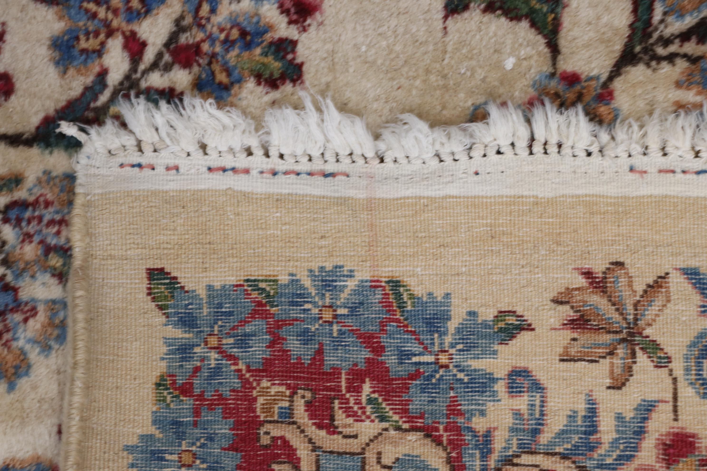 Semi-Antique Hand-Knotted Persian Kerman Wool Palace Sized Rug