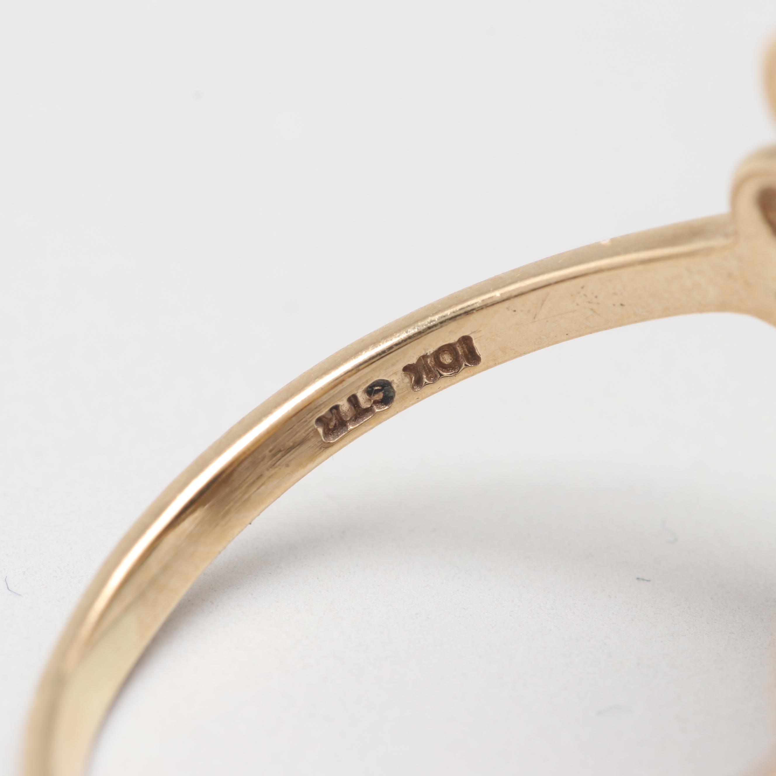 10K Yellow Gold Diamond and Black Onyx Ring