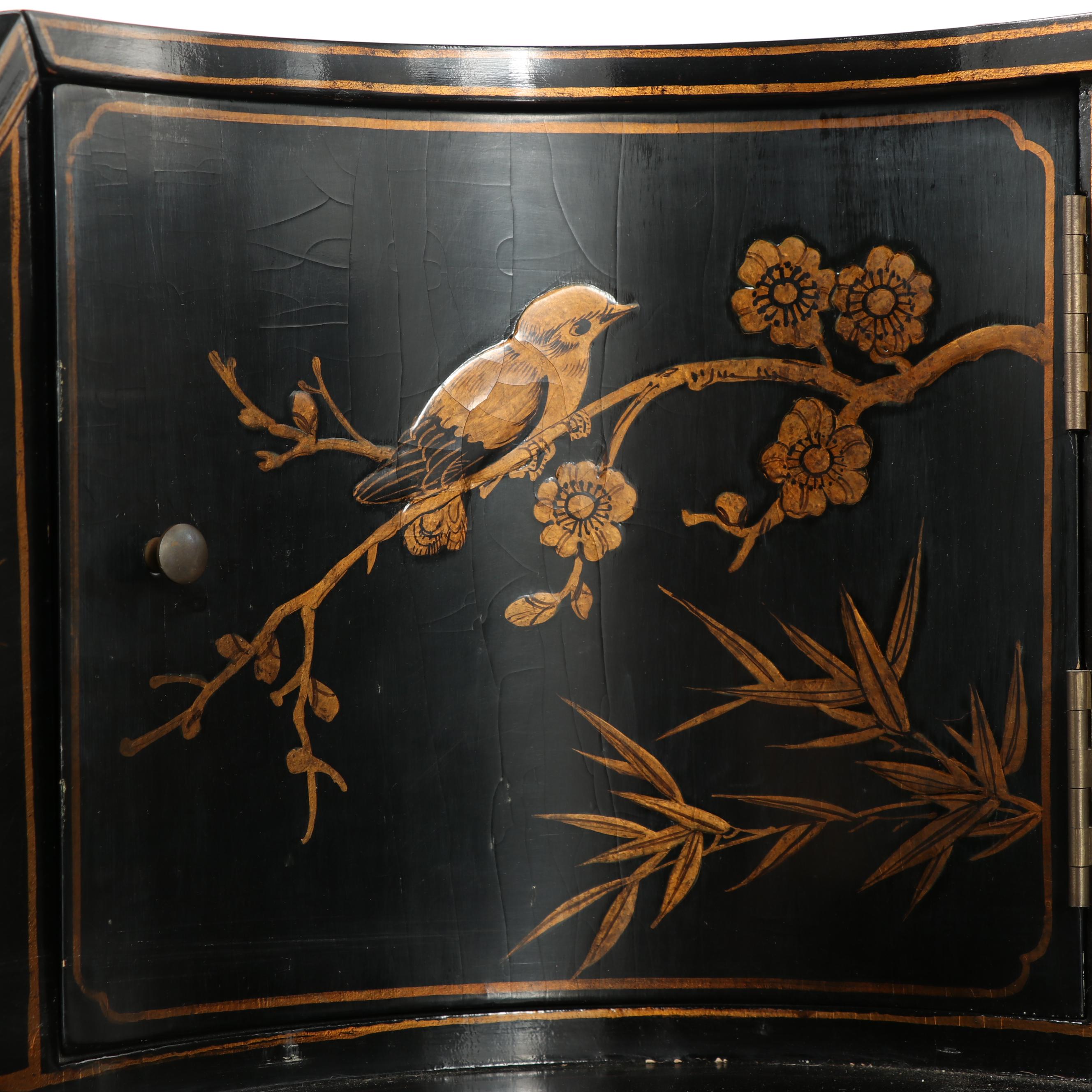 Chinoiserie Lacquered Wooden Carlton House Desk, Late 20th Century