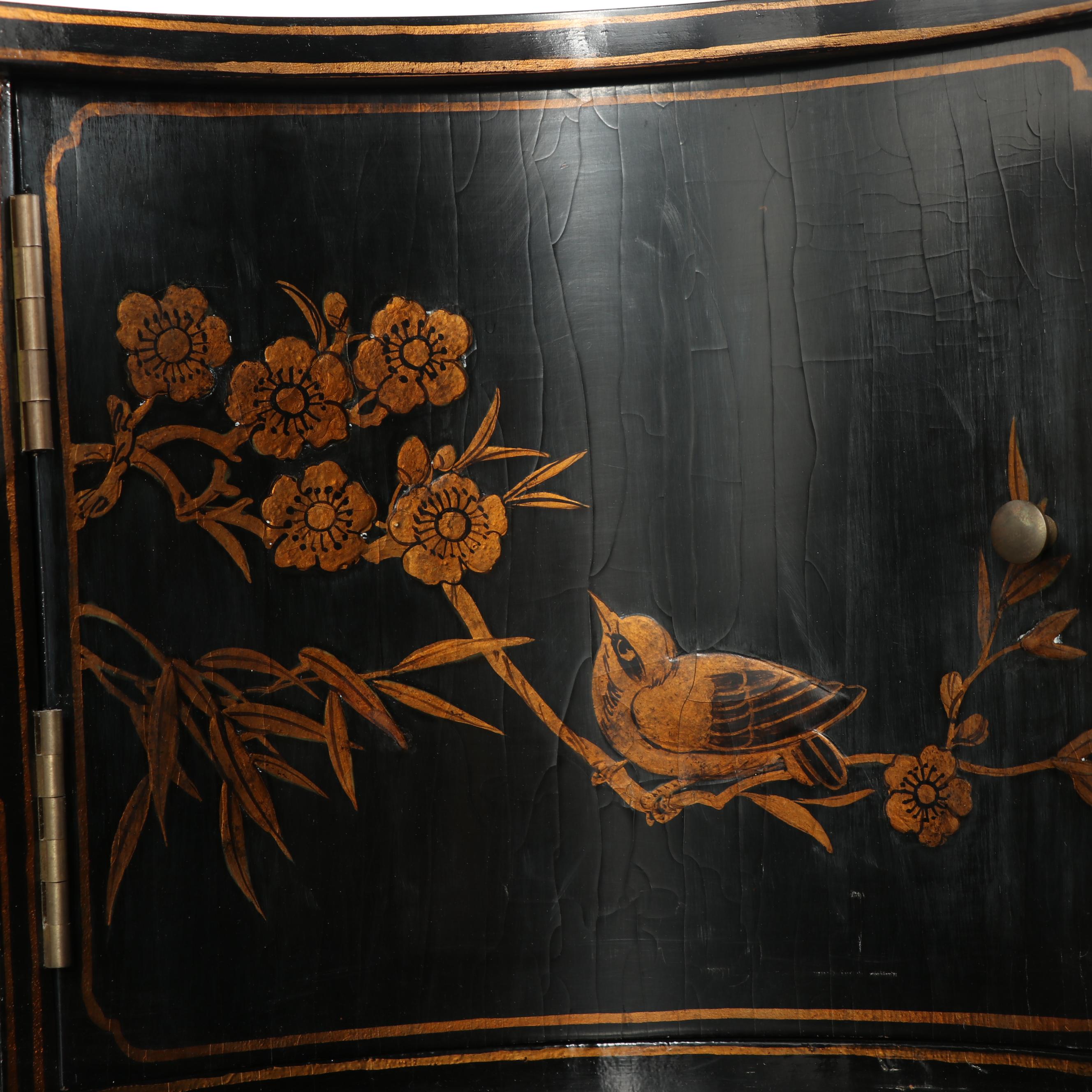 Chinoiserie Lacquered Wooden Carlton House Desk, Late 20th Century