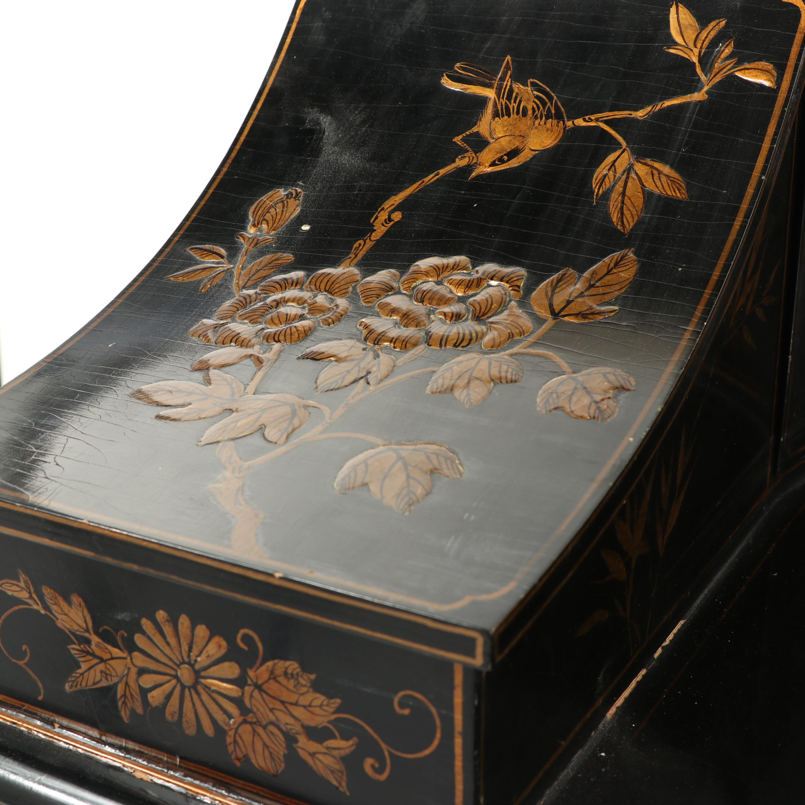 Chinoiserie Lacquered Wooden Carlton House Desk, Late 20th Century
