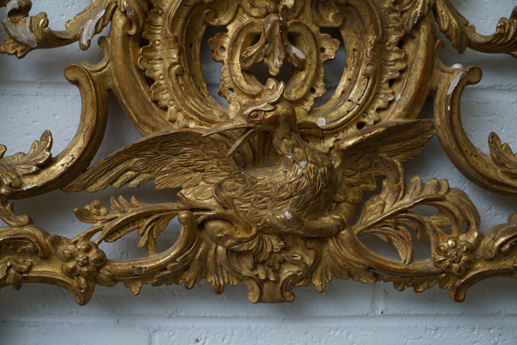 Louis XV Style Carved Giltwood Wall Mount Mirror, Early/Mid-20th Century