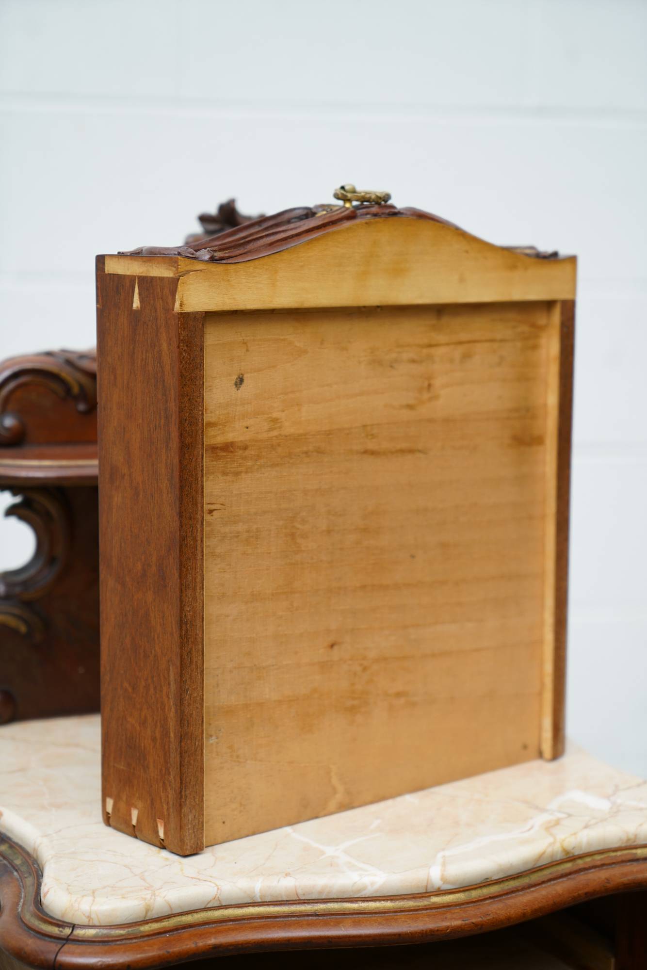 Louis XV Style Mahogany and Marble Bedside Cabinet, Late 19th Century