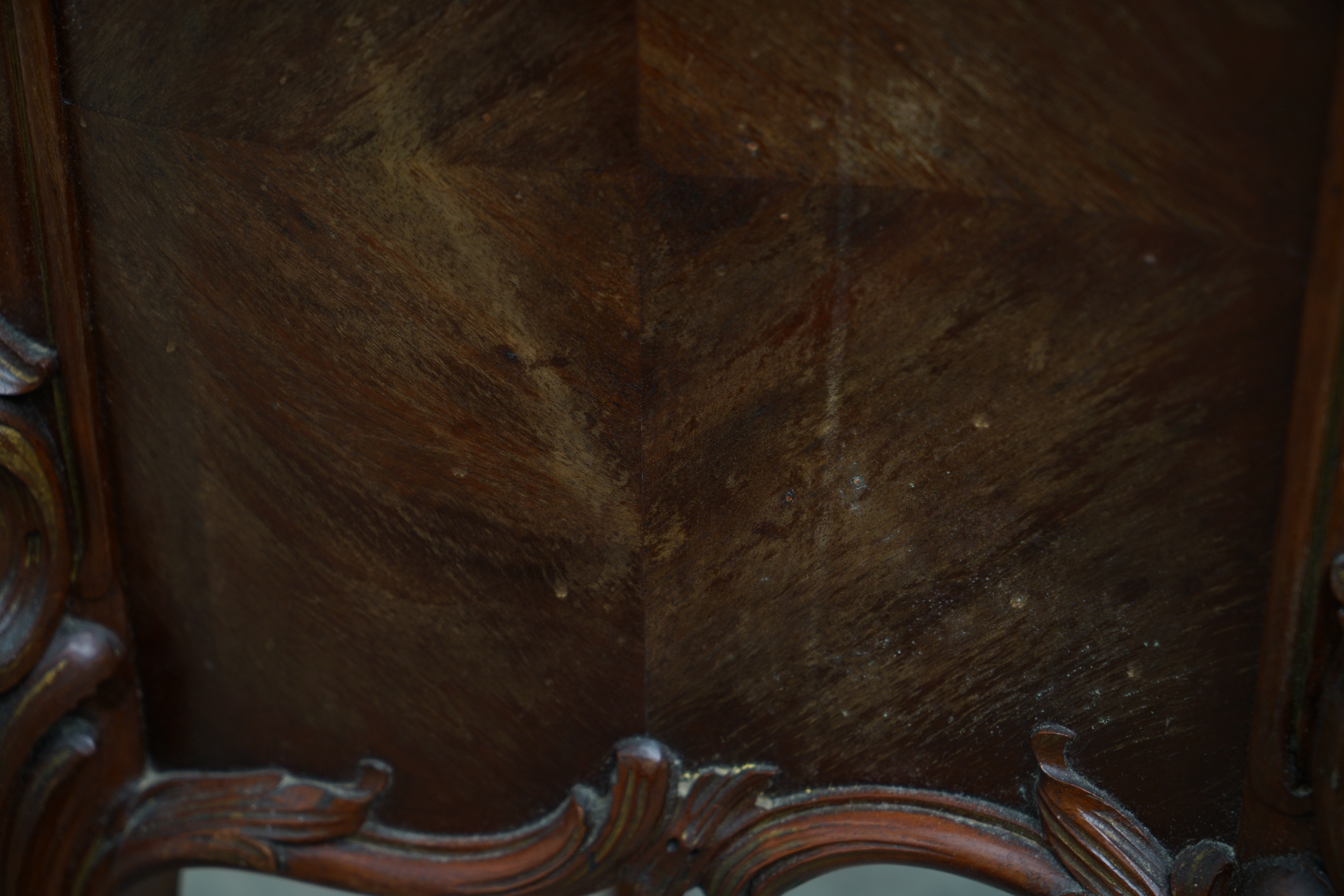Louis XV Style Mahogany and Marble Bedside Cabinet, Late 19th Century