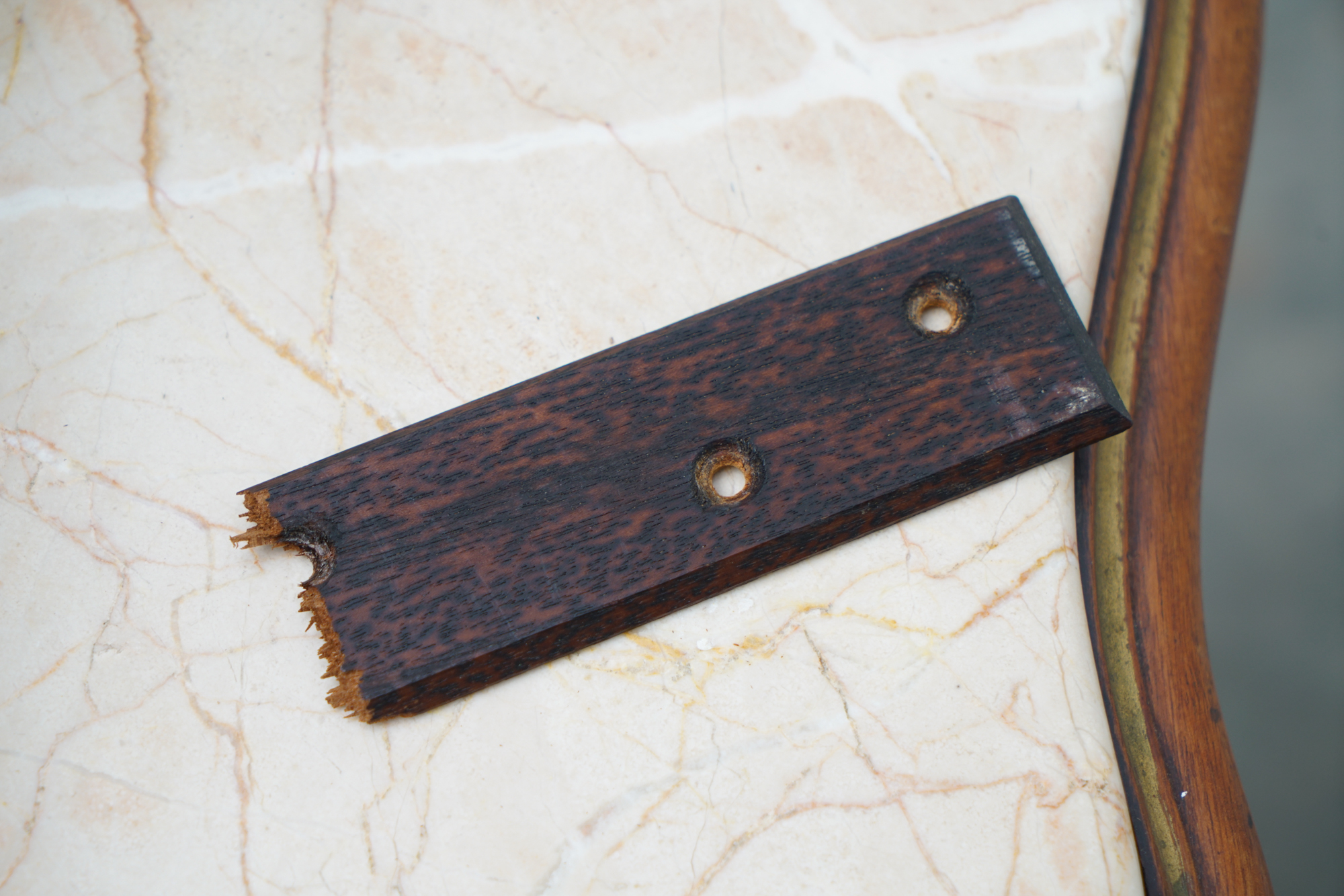 Louis XV Style Mahogany and Marble Bedside Cabinet, Late 19th Century