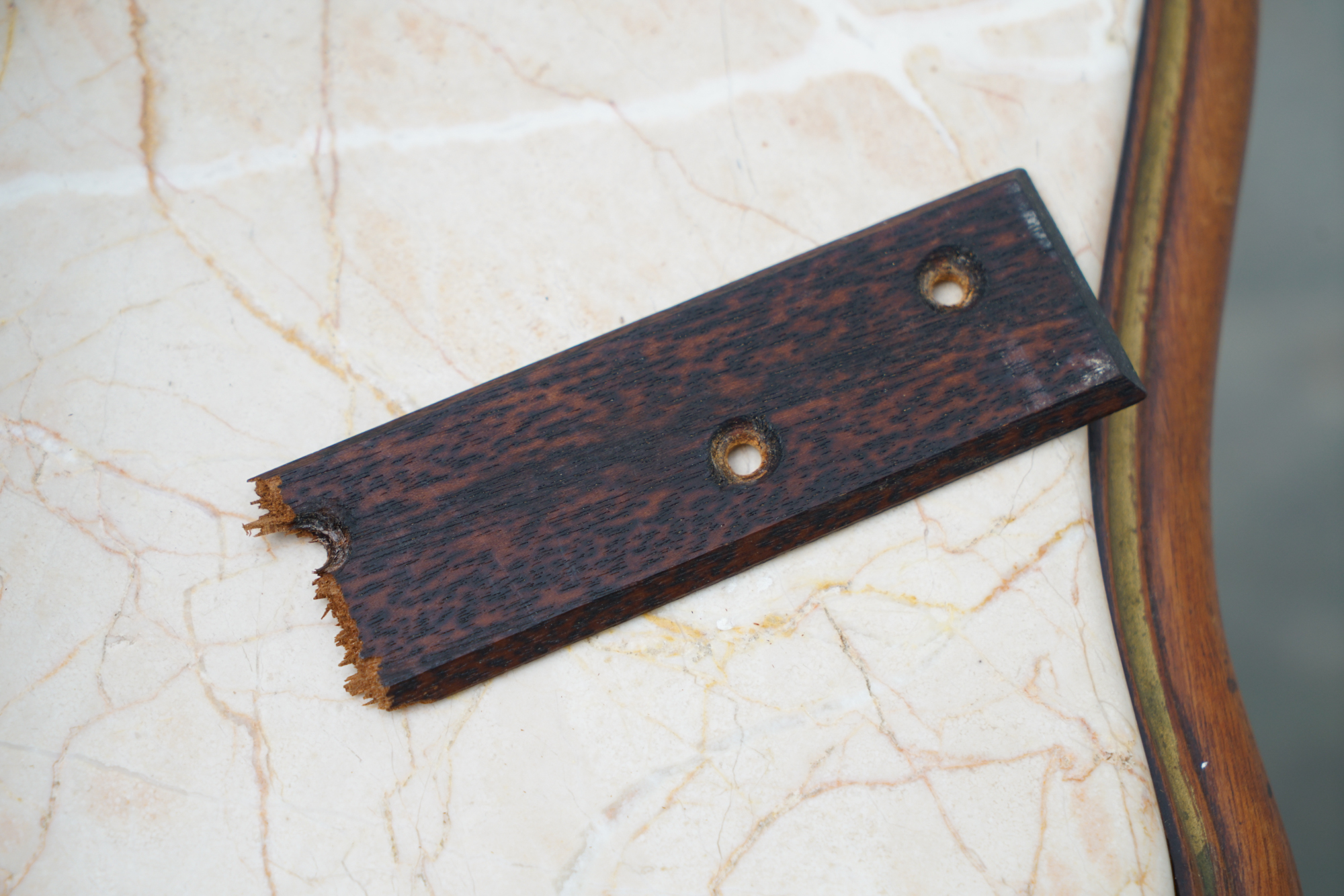 Louis XV Style Mahogany and Marble Bedside Cabinet, Late 19th Century
