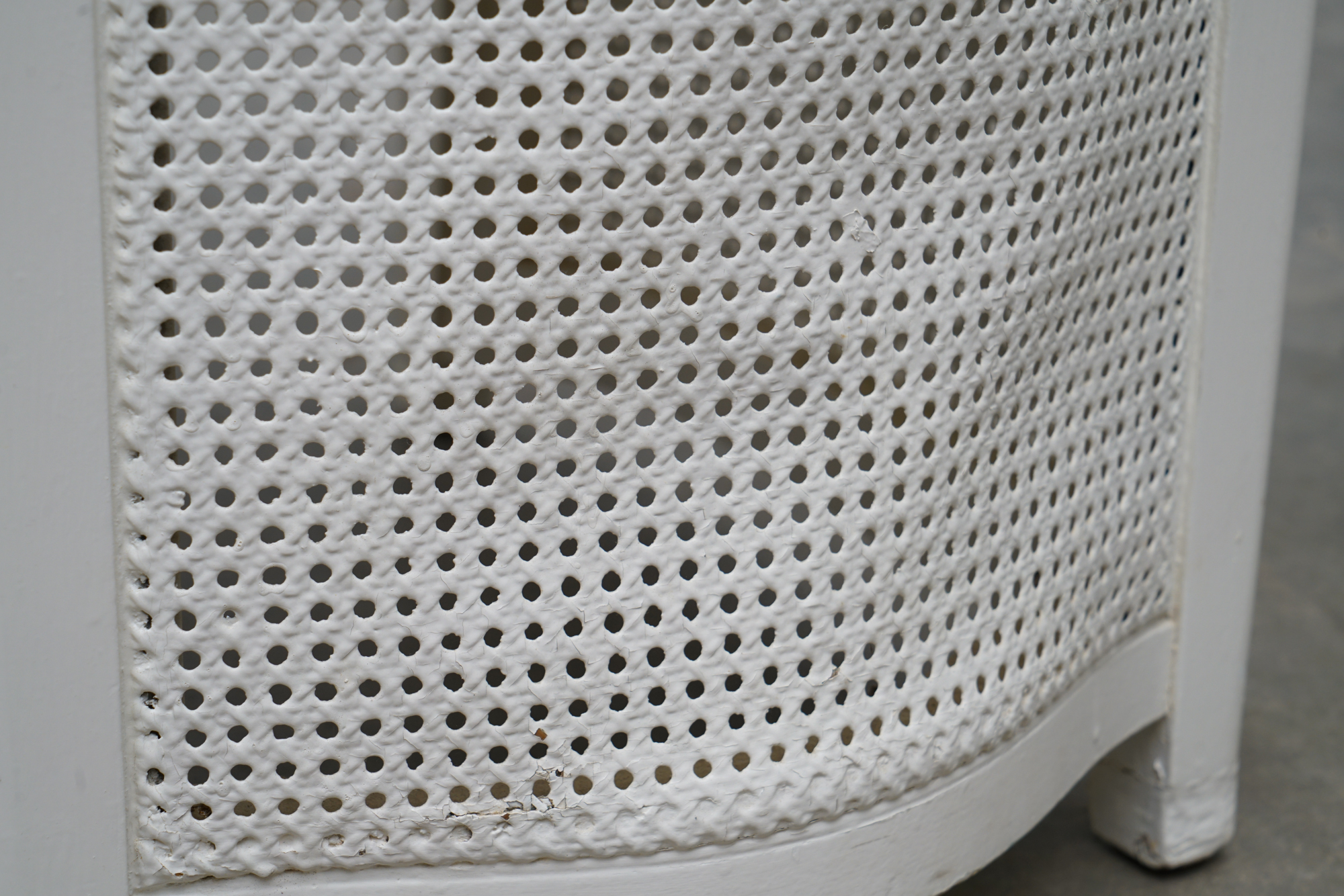 Painted Caned Commode Chair, Mid 20th Century