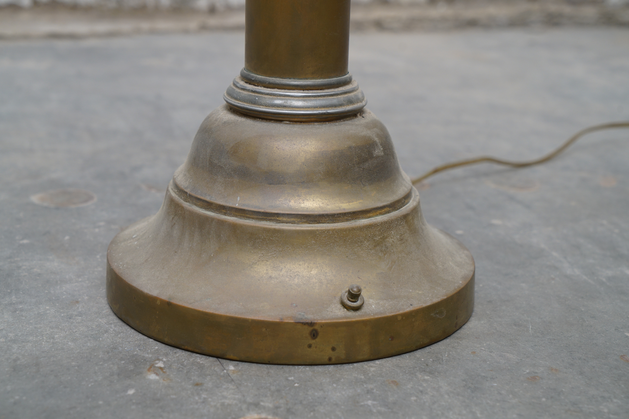 Converted Brass Finished Reticulated Buffet Oil Lamp