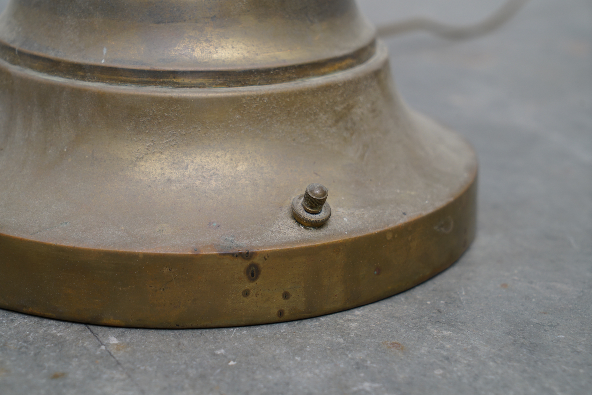Converted Brass Finished Reticulated Buffet Oil Lamp