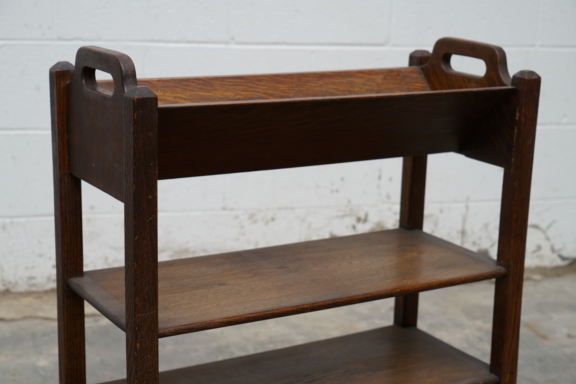 Oak Book Rack, Mid-20th Century