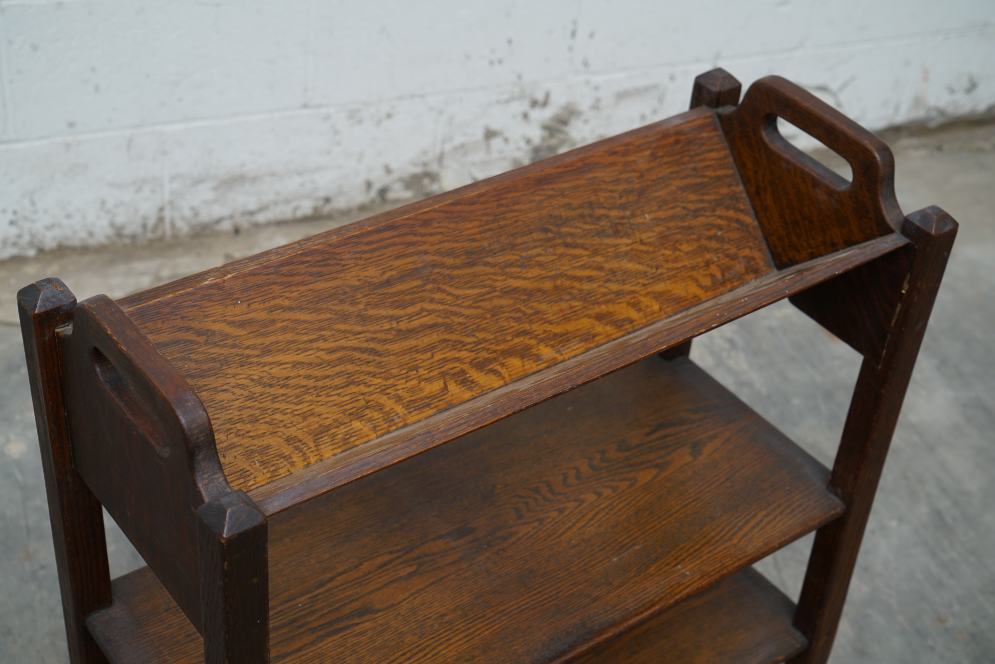 Oak Book Rack, Mid-20th Century