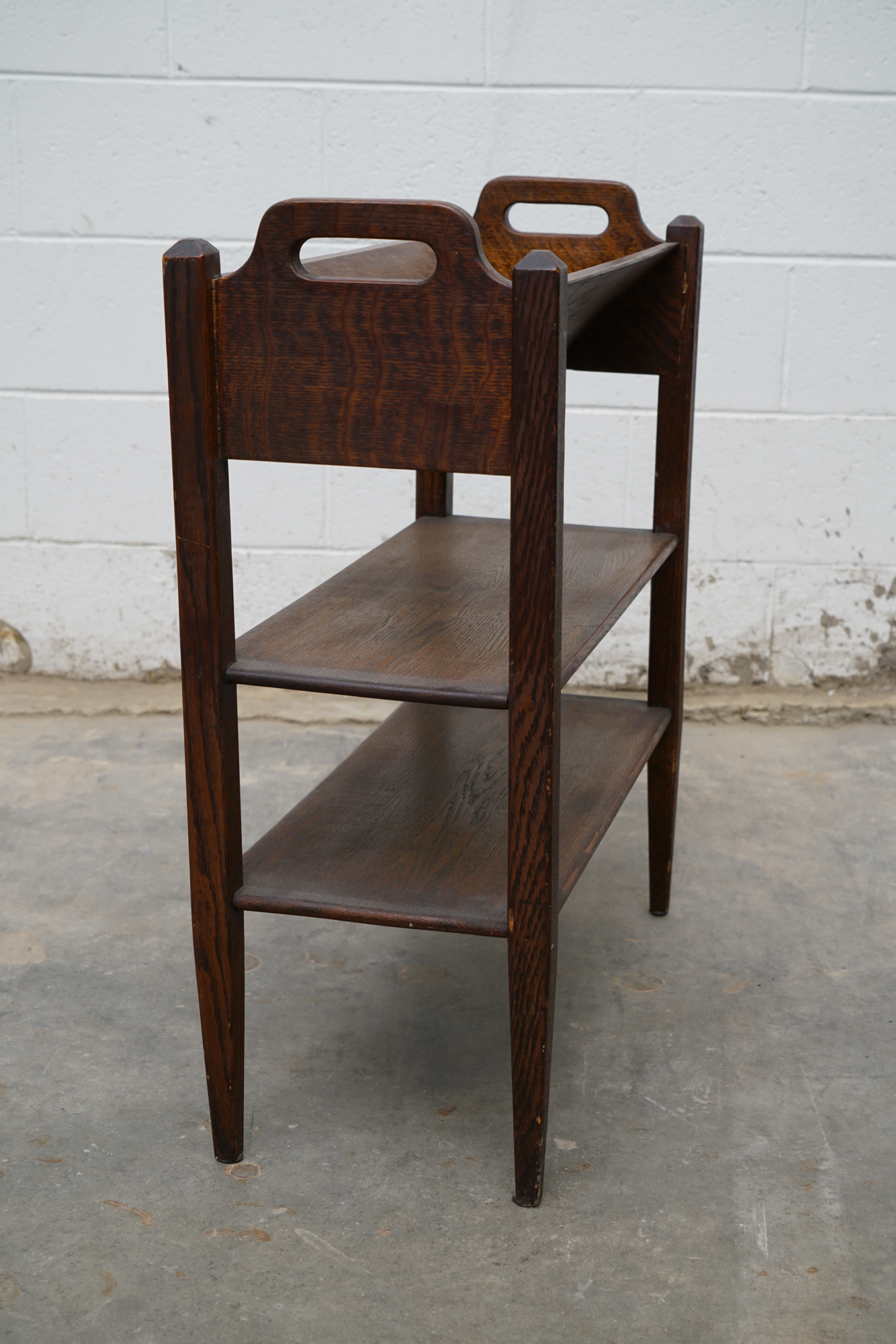Oak Book Rack, Mid-20th Century