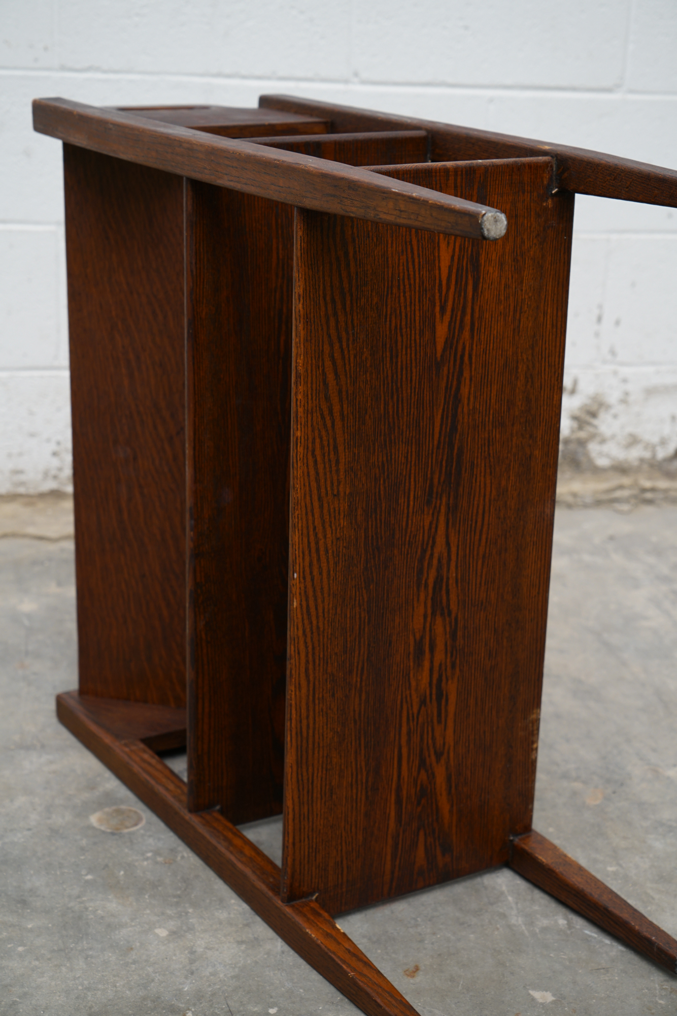 Oak Book Rack, Mid-20th Century