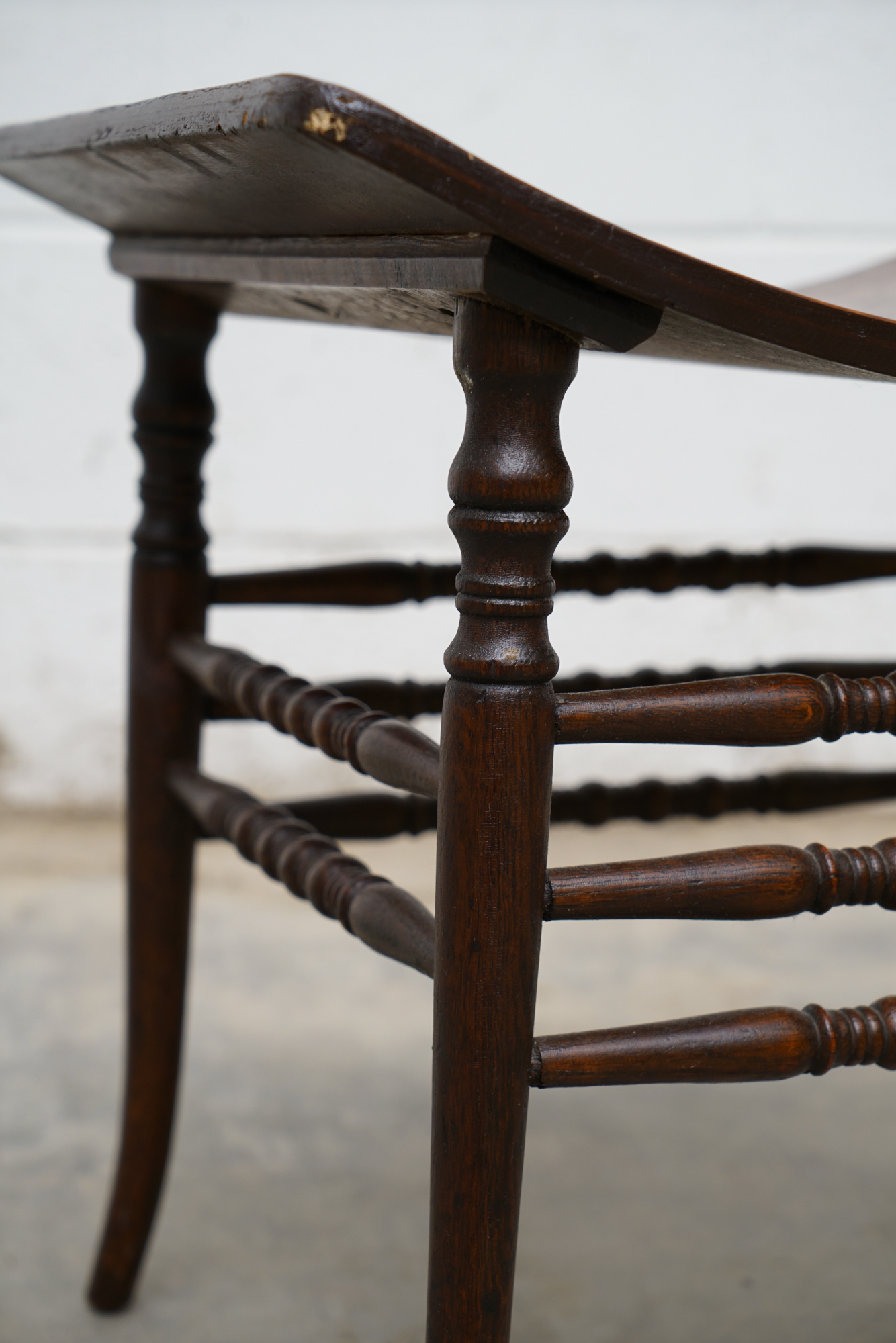 Victorian Oak Thebes Stool, Late 19th Century