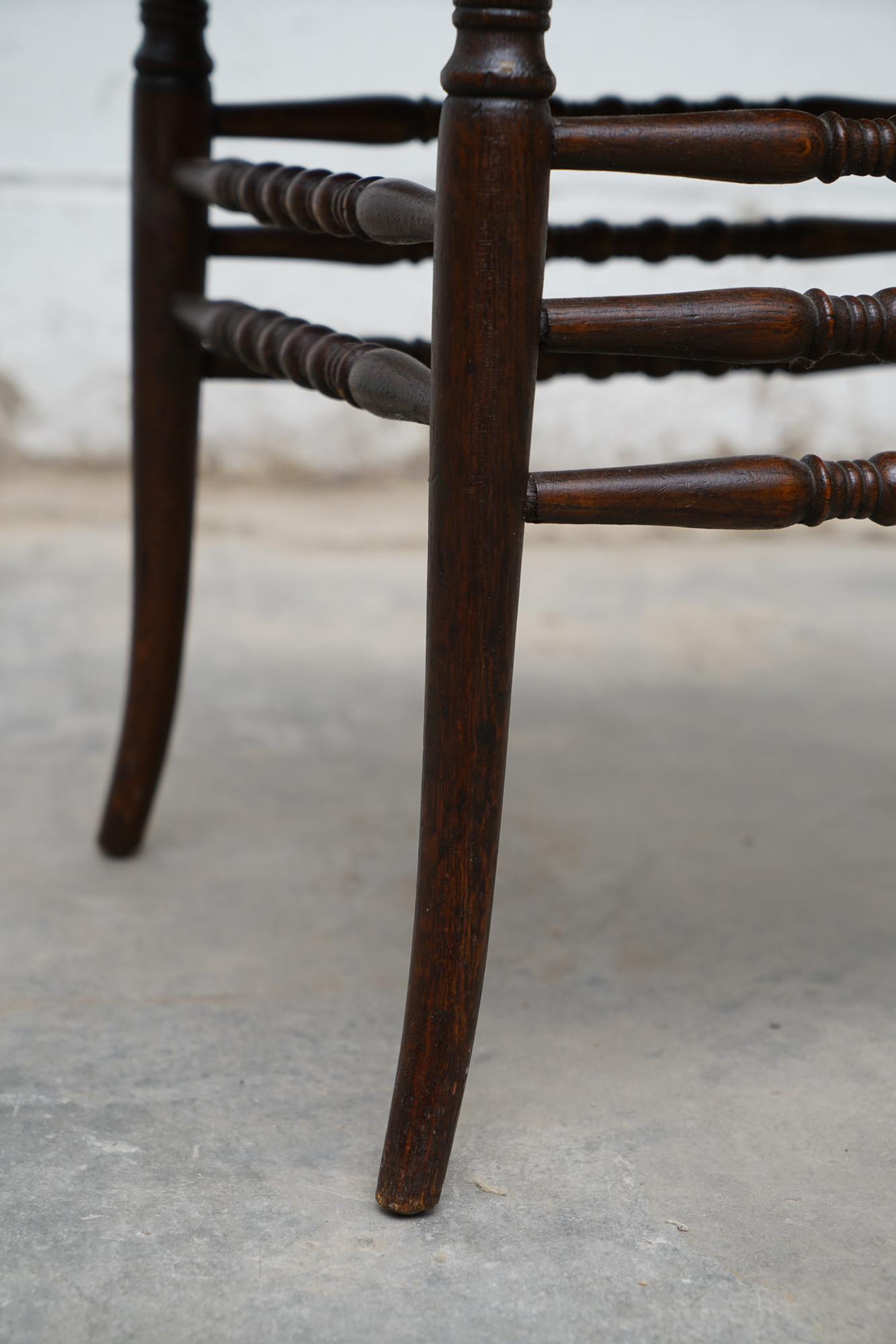 Victorian Oak Thebes Stool, Late 19th Century