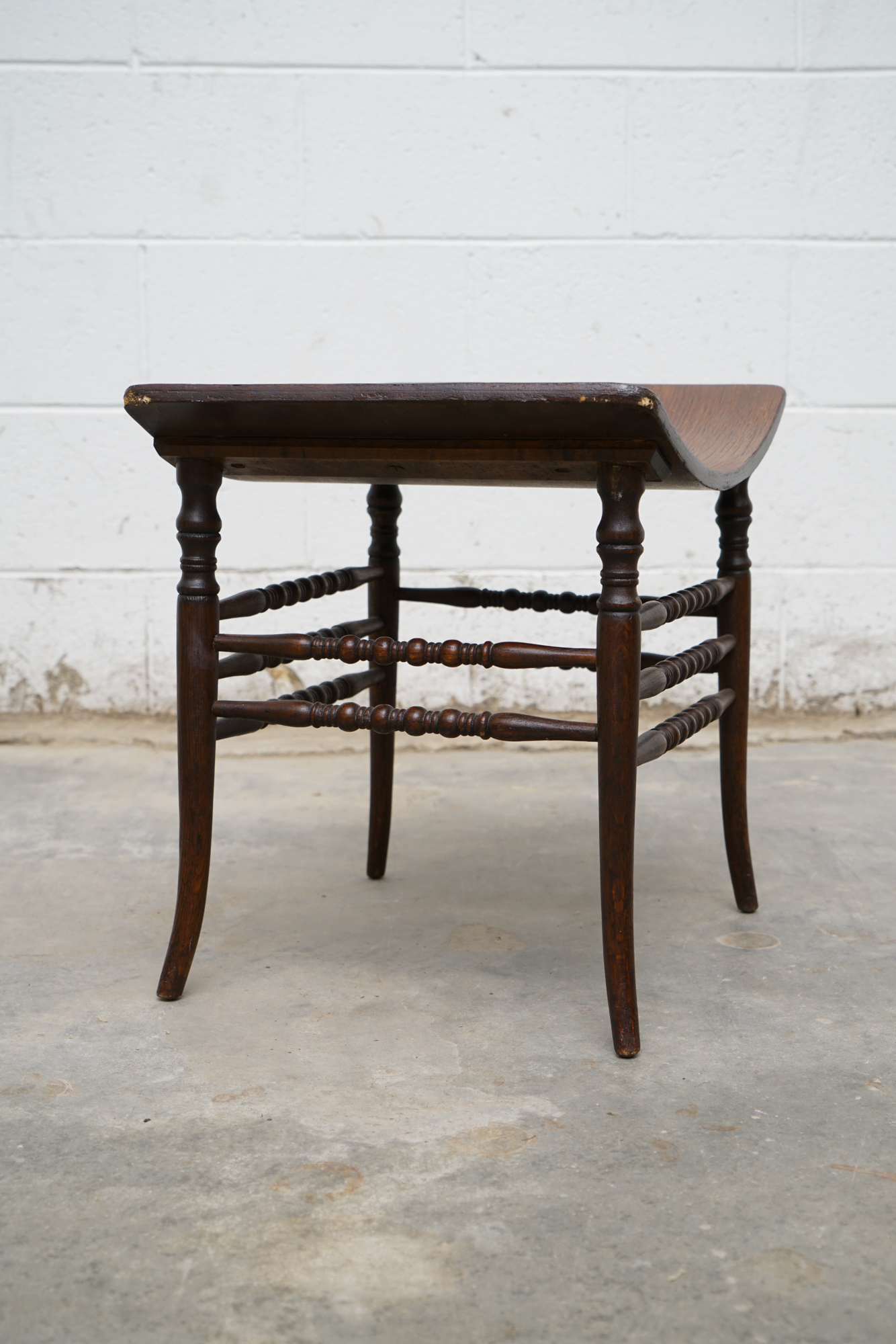 Victorian Oak Thebes Stool, Late 19th Century