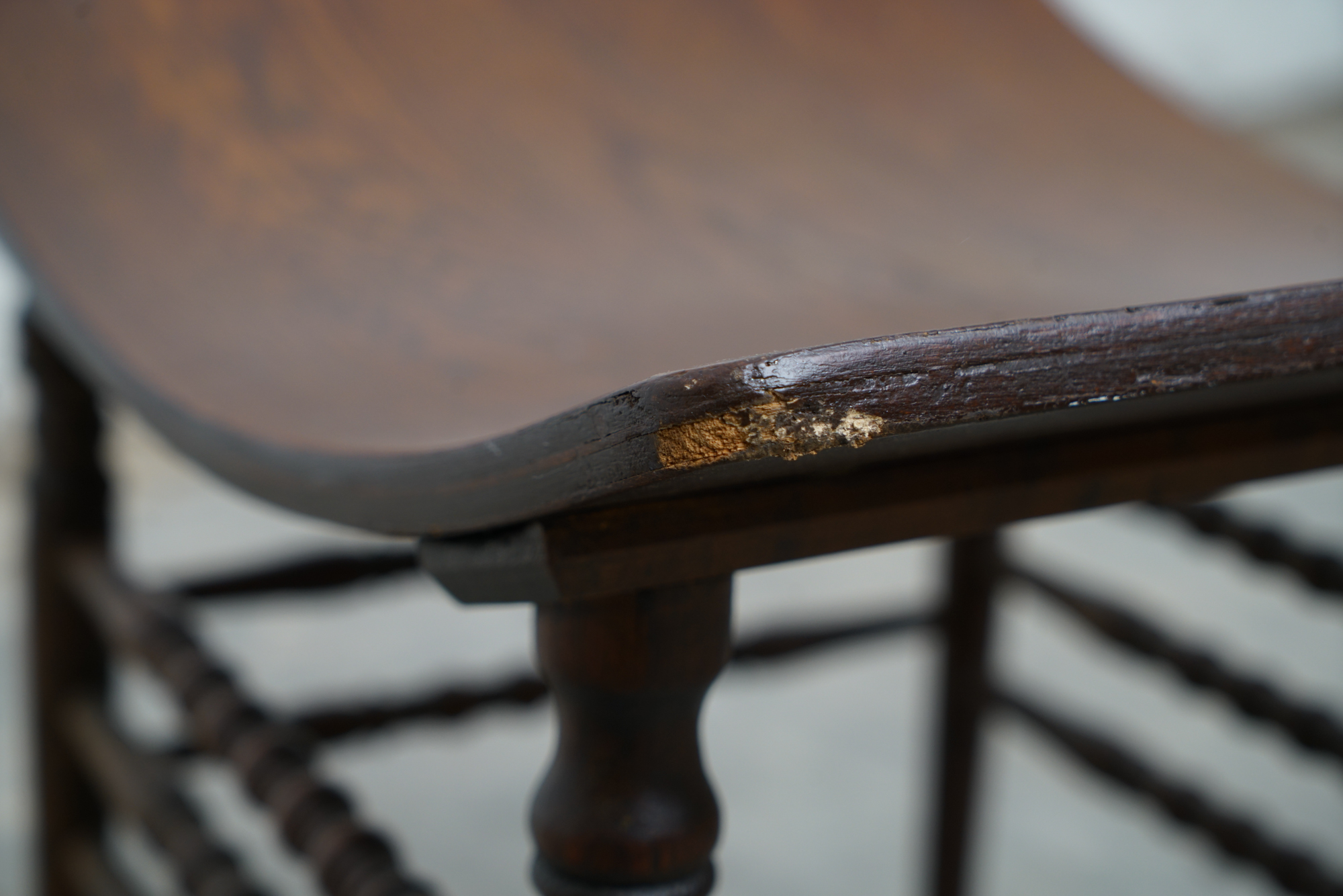 Victorian Oak Thebes Stool, Late 19th Century