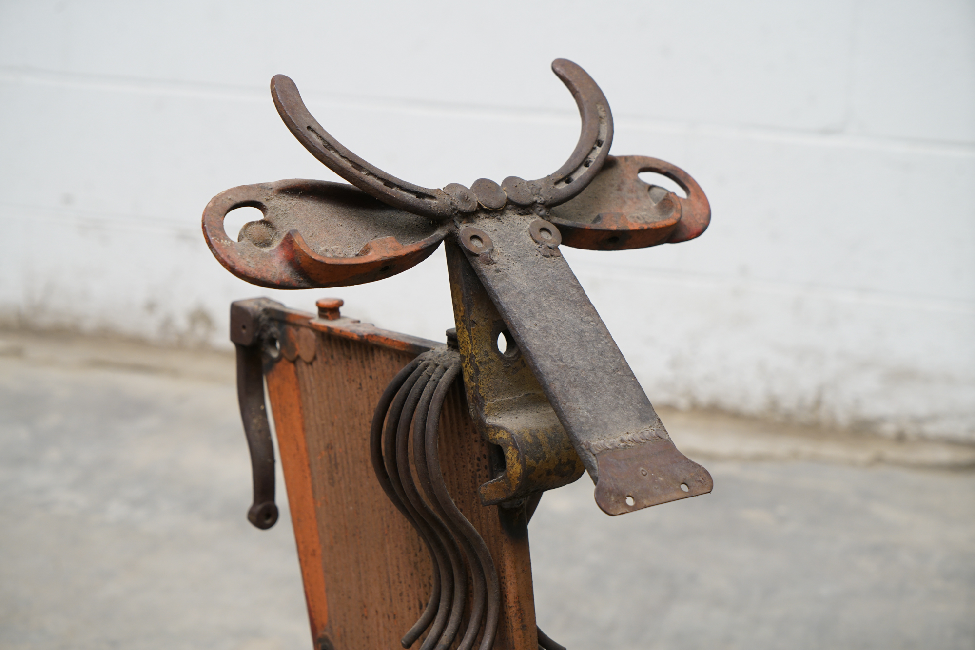 Bill Heise Welded Metal Cow Sculpture