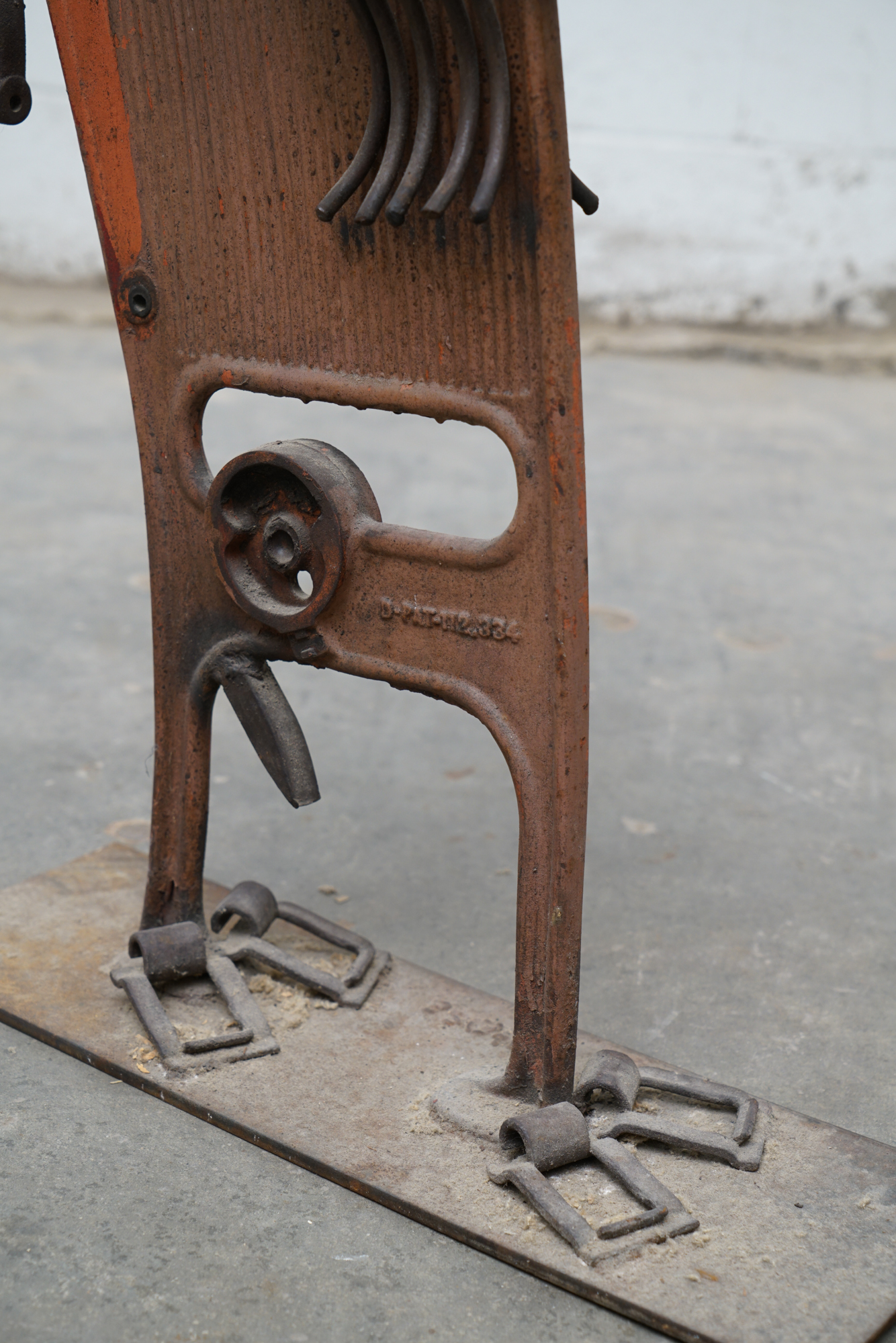 Bill Heise Welded Metal Cow Sculpture