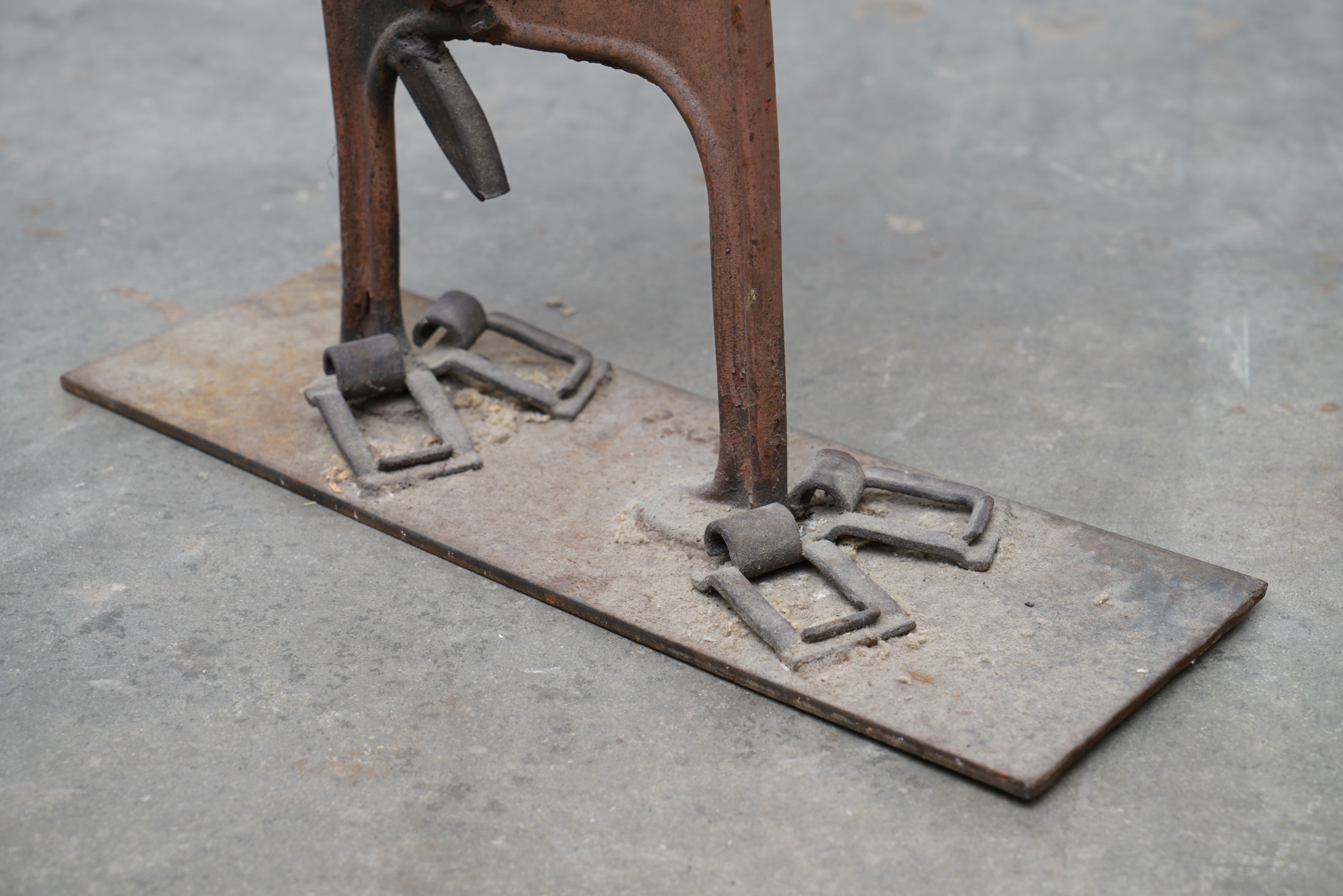 Bill Heise Welded Metal Cow Sculpture