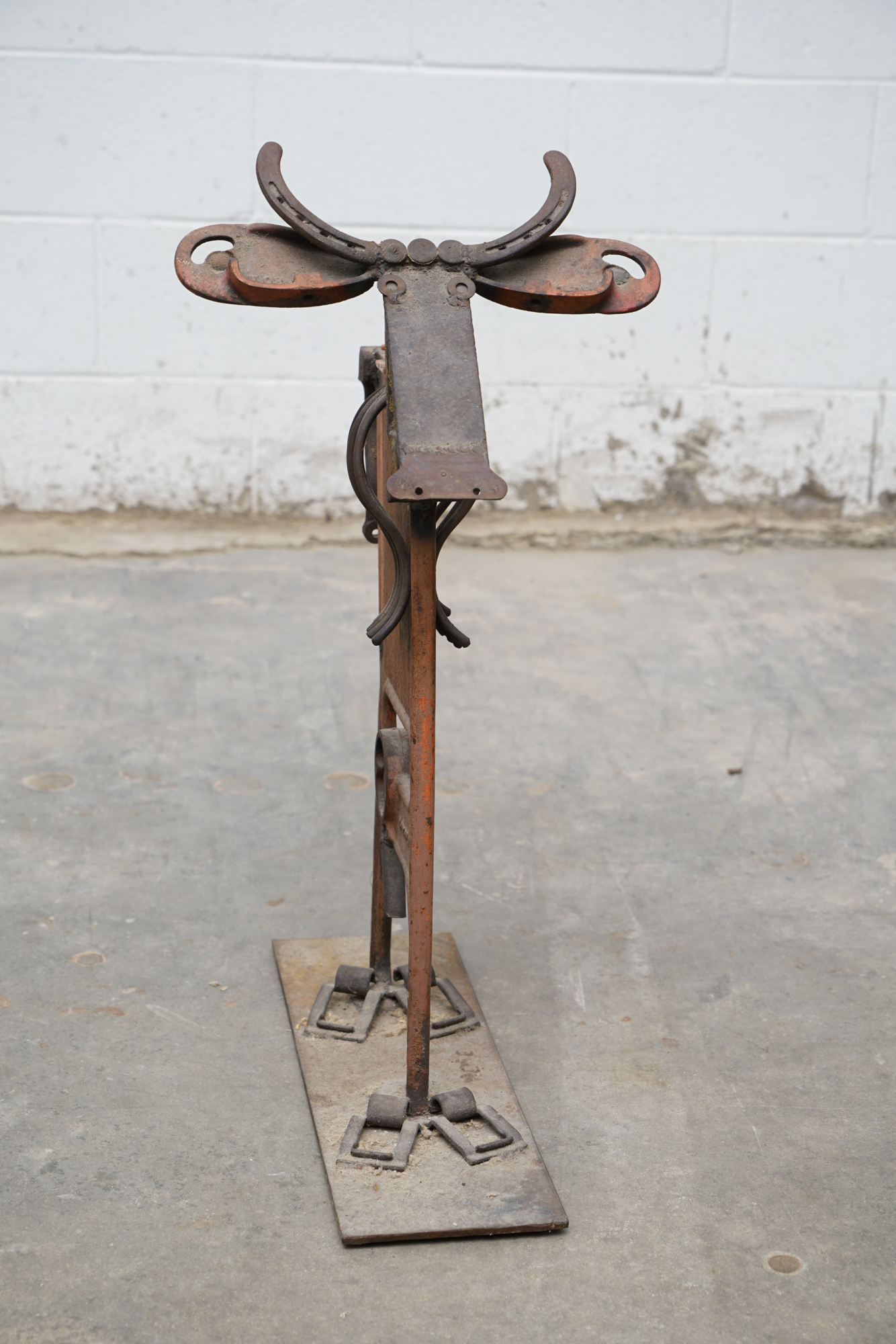Bill Heise Welded Metal Cow Sculpture