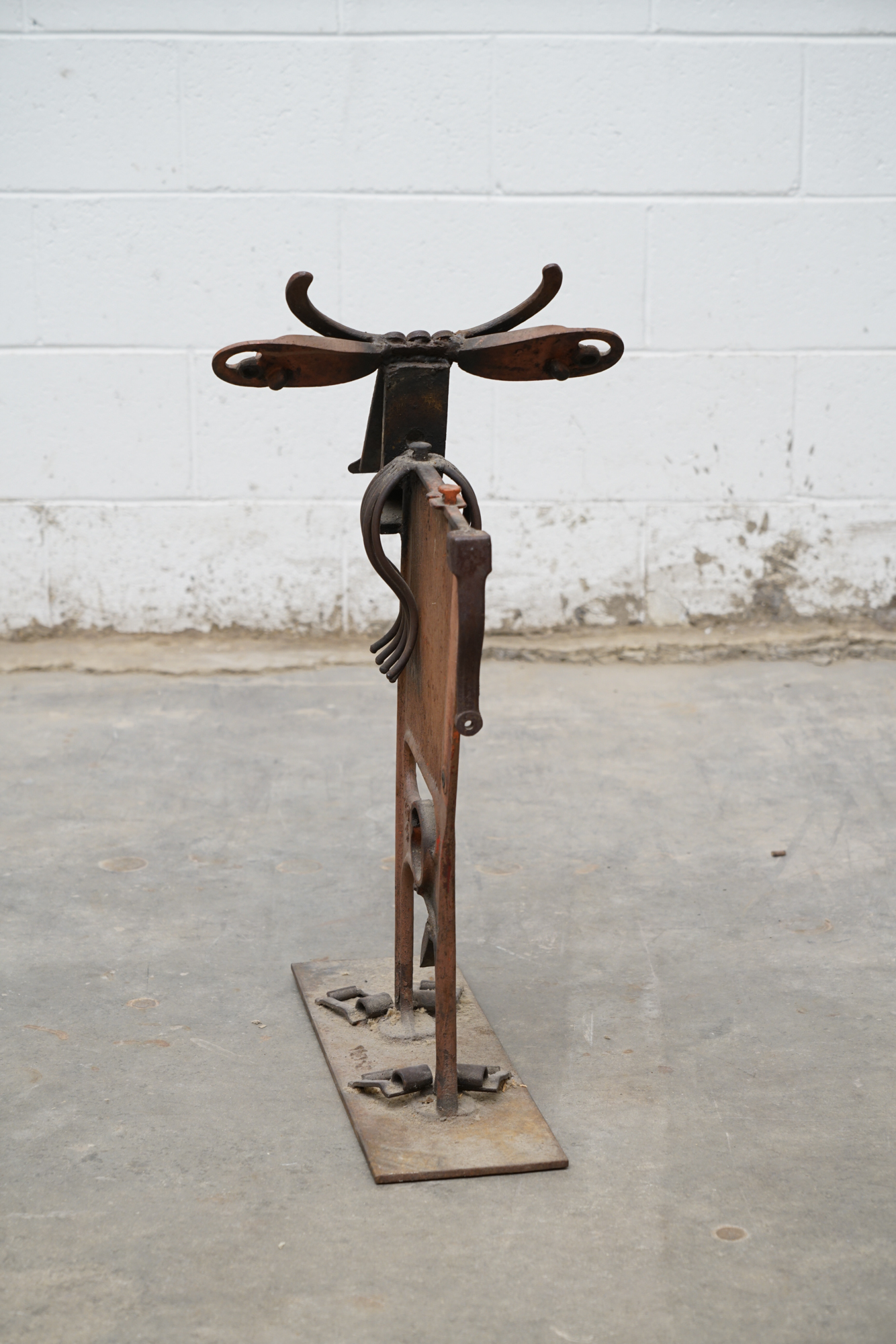 Bill Heise Welded Metal Cow Sculpture