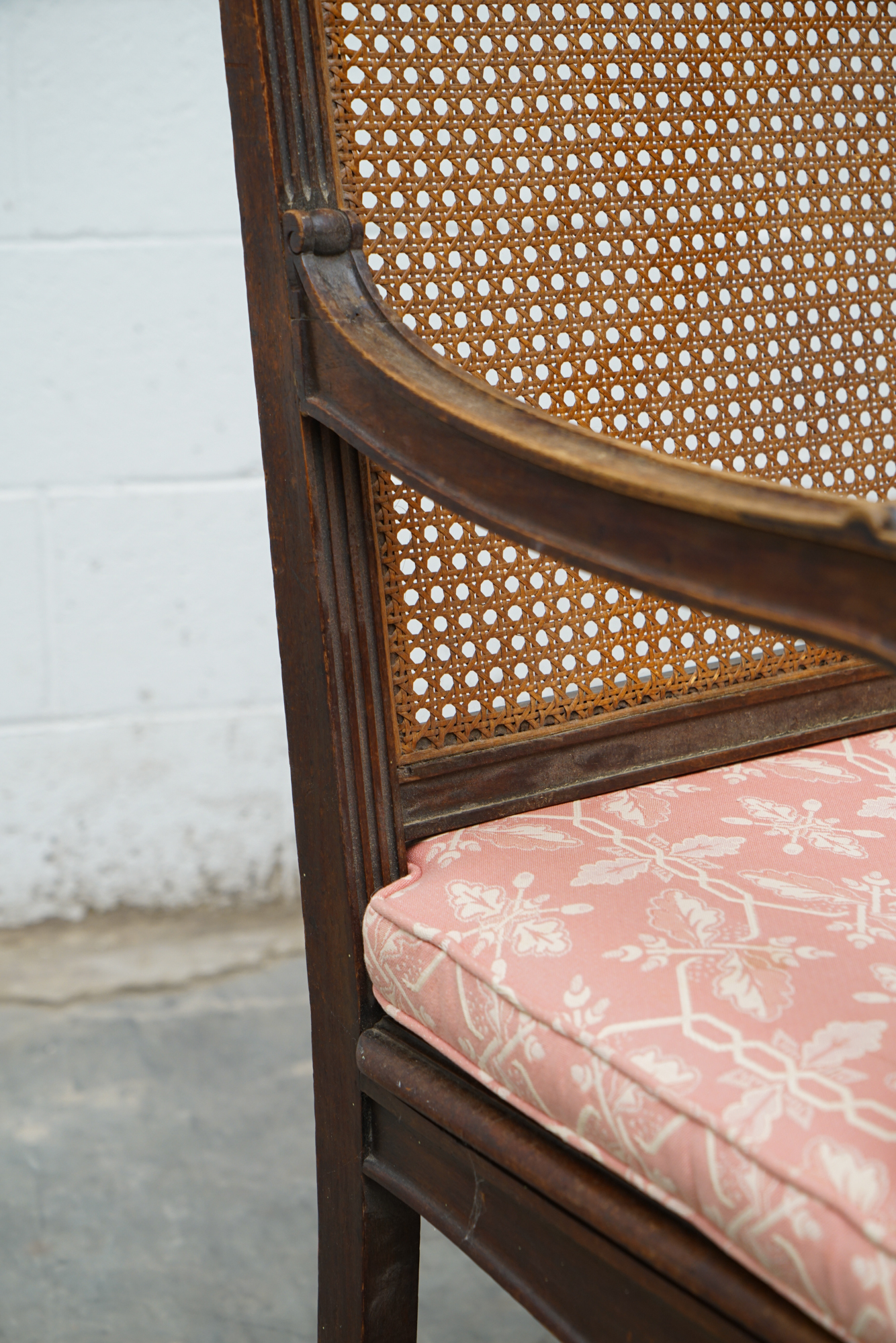 Louis XV Style Caned Walnut Provincial Fauteuil, Late 19th/Early 20th Century