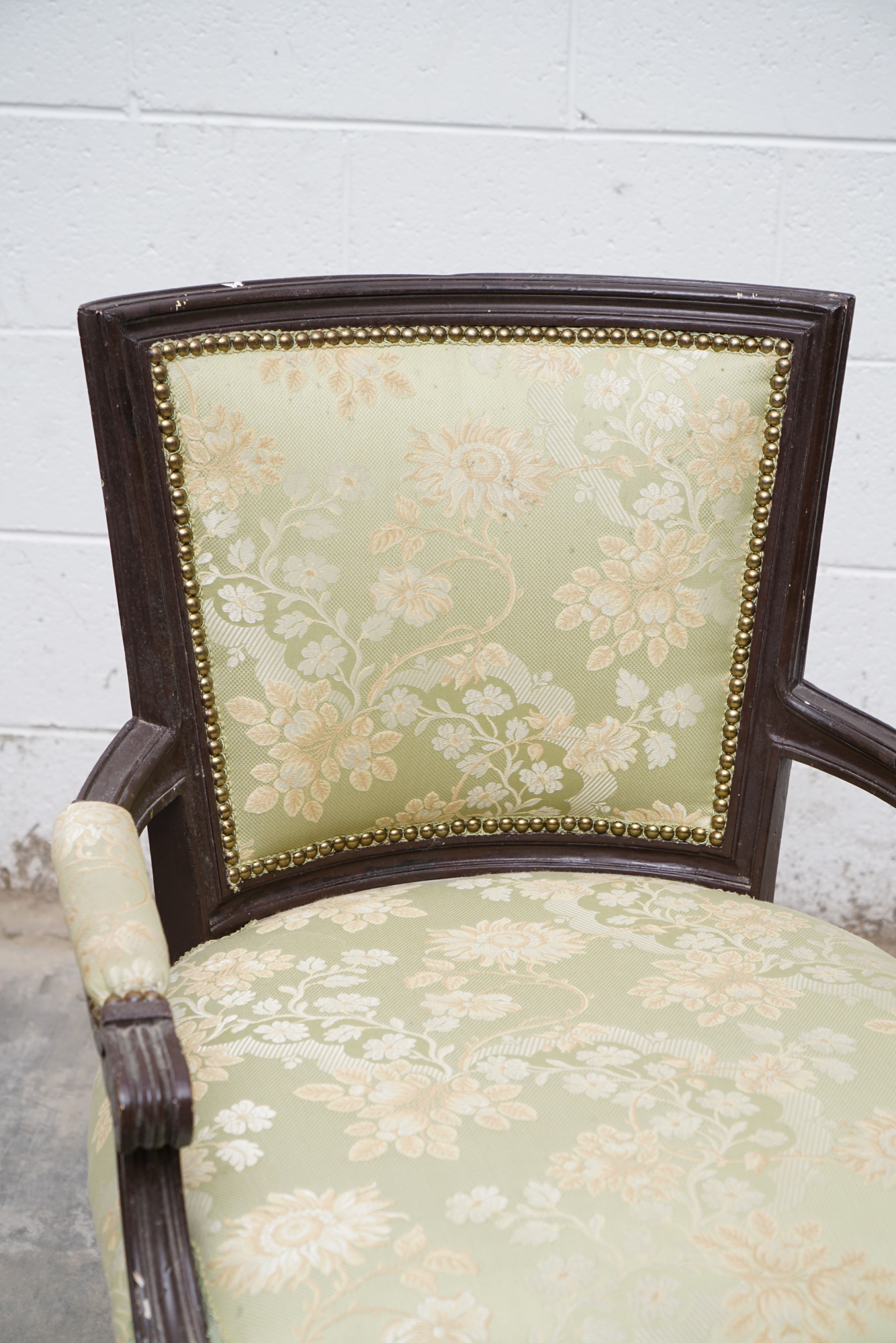 Louis XVI Style Upholstered Fauteuils, Early 20th Century