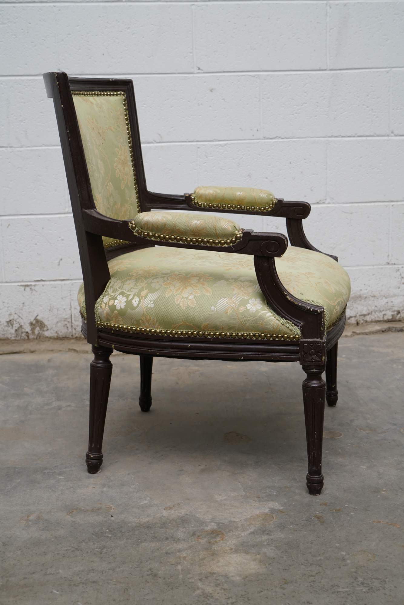 Louis XVI Style Upholstered Fauteuils, Early 20th Century