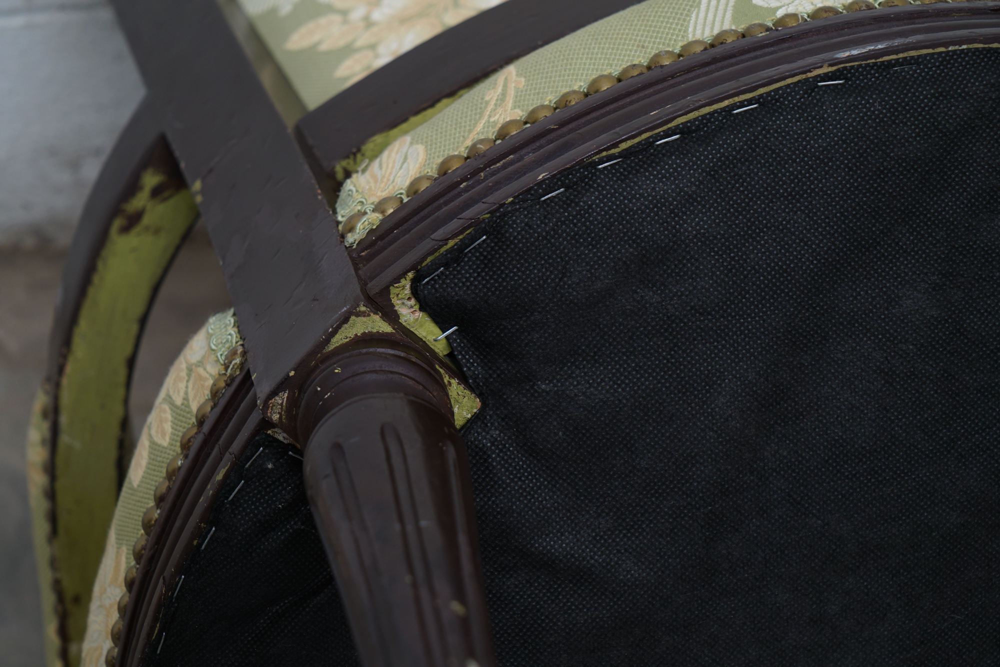 Louis XVI Style Upholstered Fauteuils, Early 20th Century