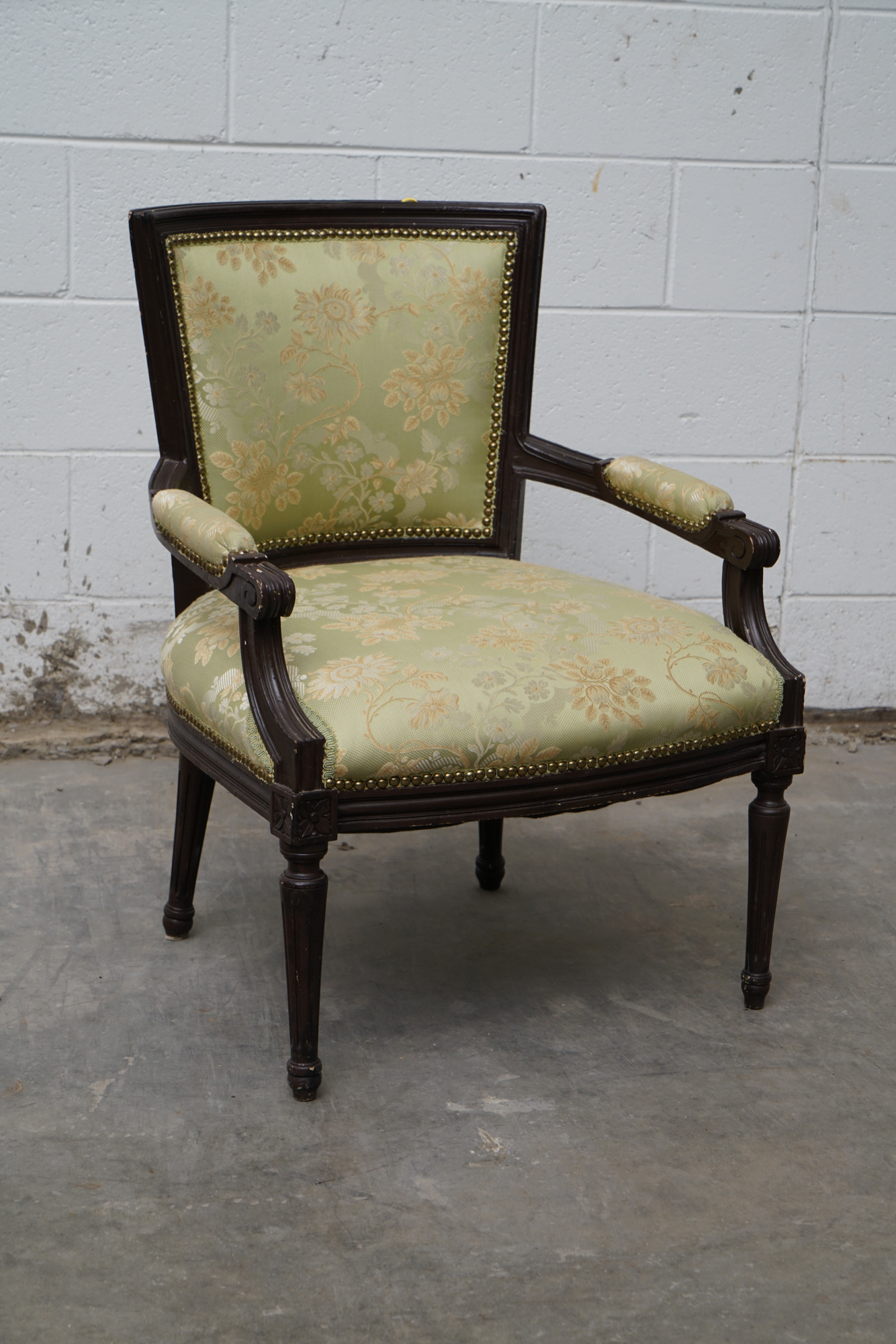 Louis XVI Style Upholstered Fauteuils, Early 20th Century