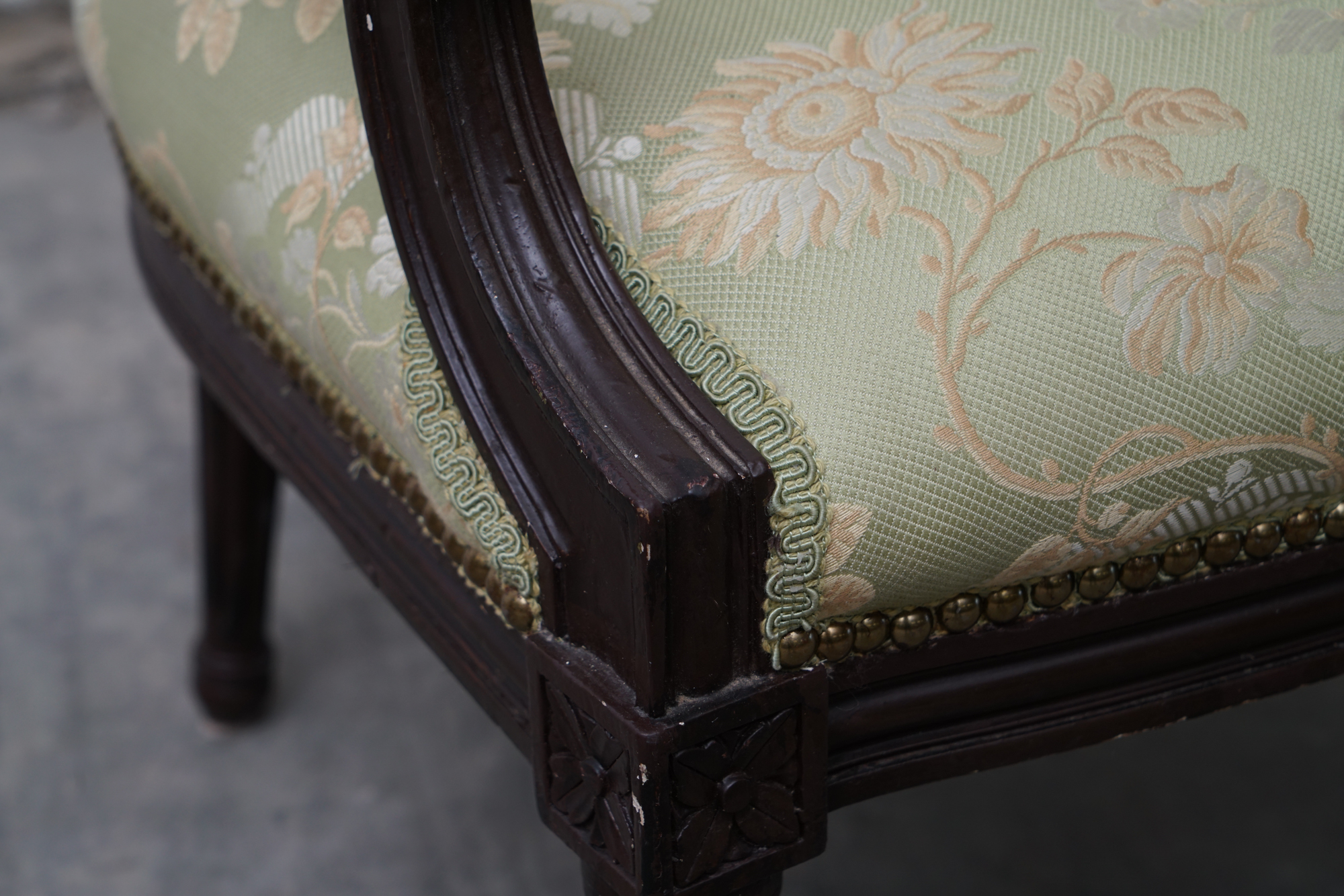 Louis XVI Style Upholstered Fauteuils, Early 20th Century