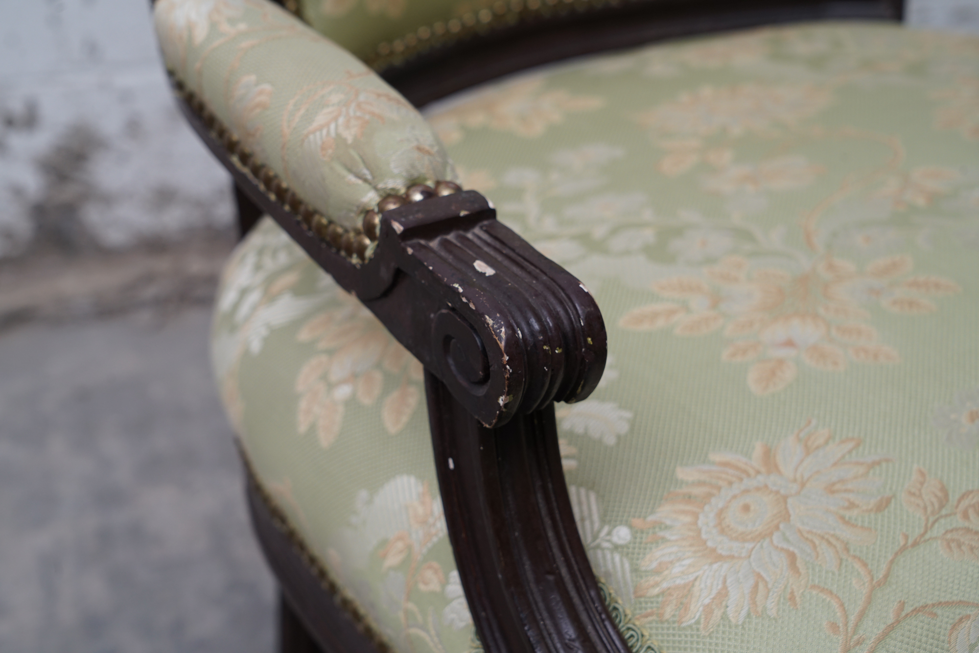 Louis XVI Style Upholstered Fauteuils, Early 20th Century