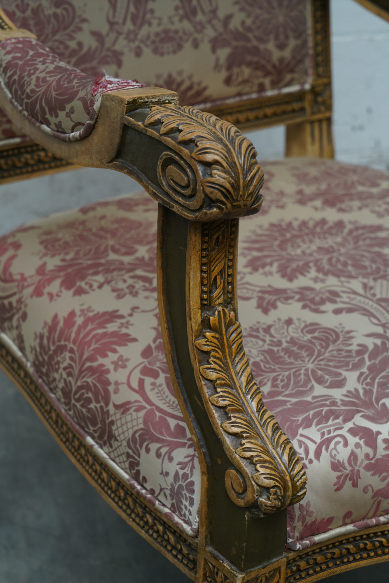 Louis XVI Style Carved Mahogany Armchairs, Early 20 Century