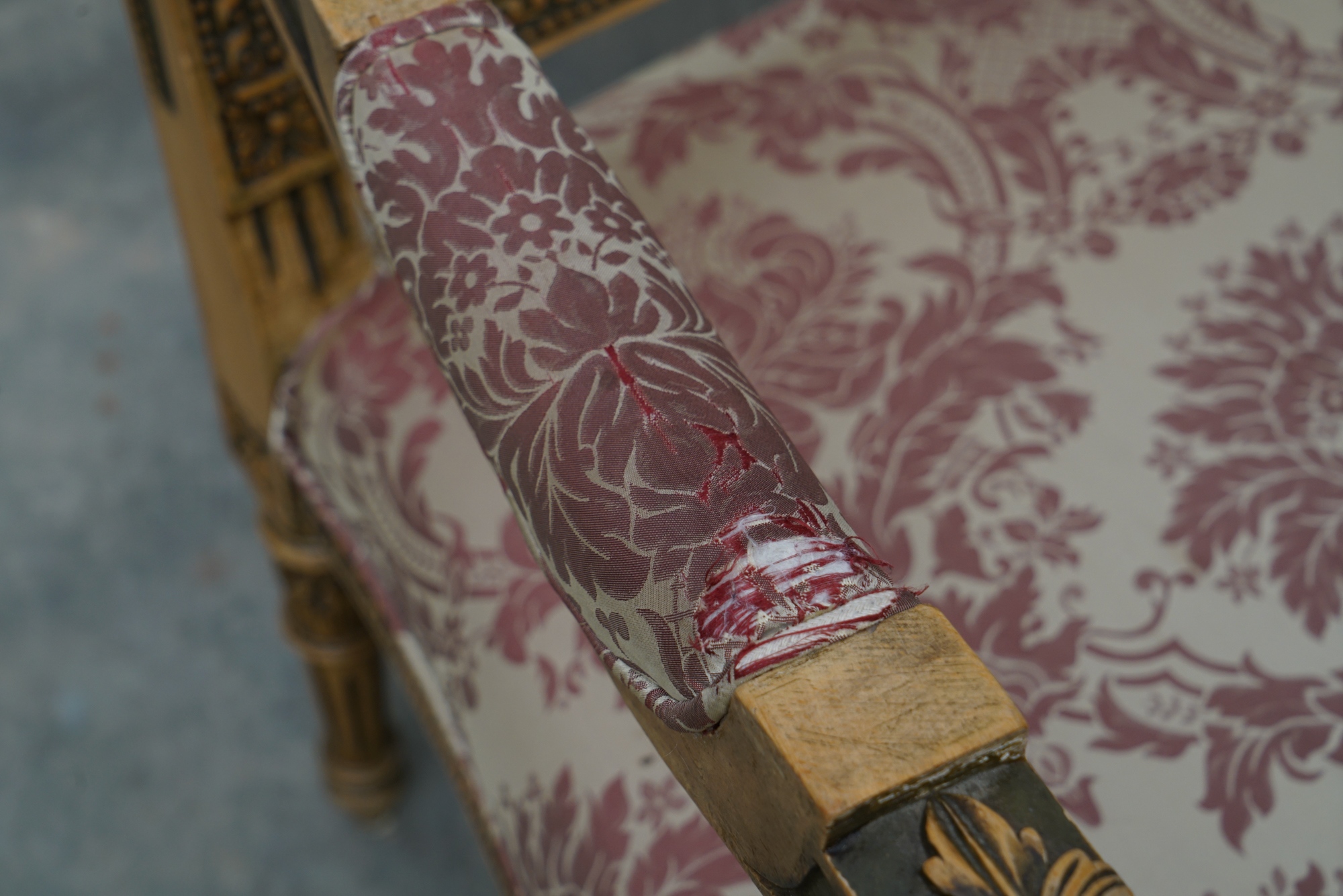 Louis XVI Style Carved Mahogany Armchairs, Early 20 Century