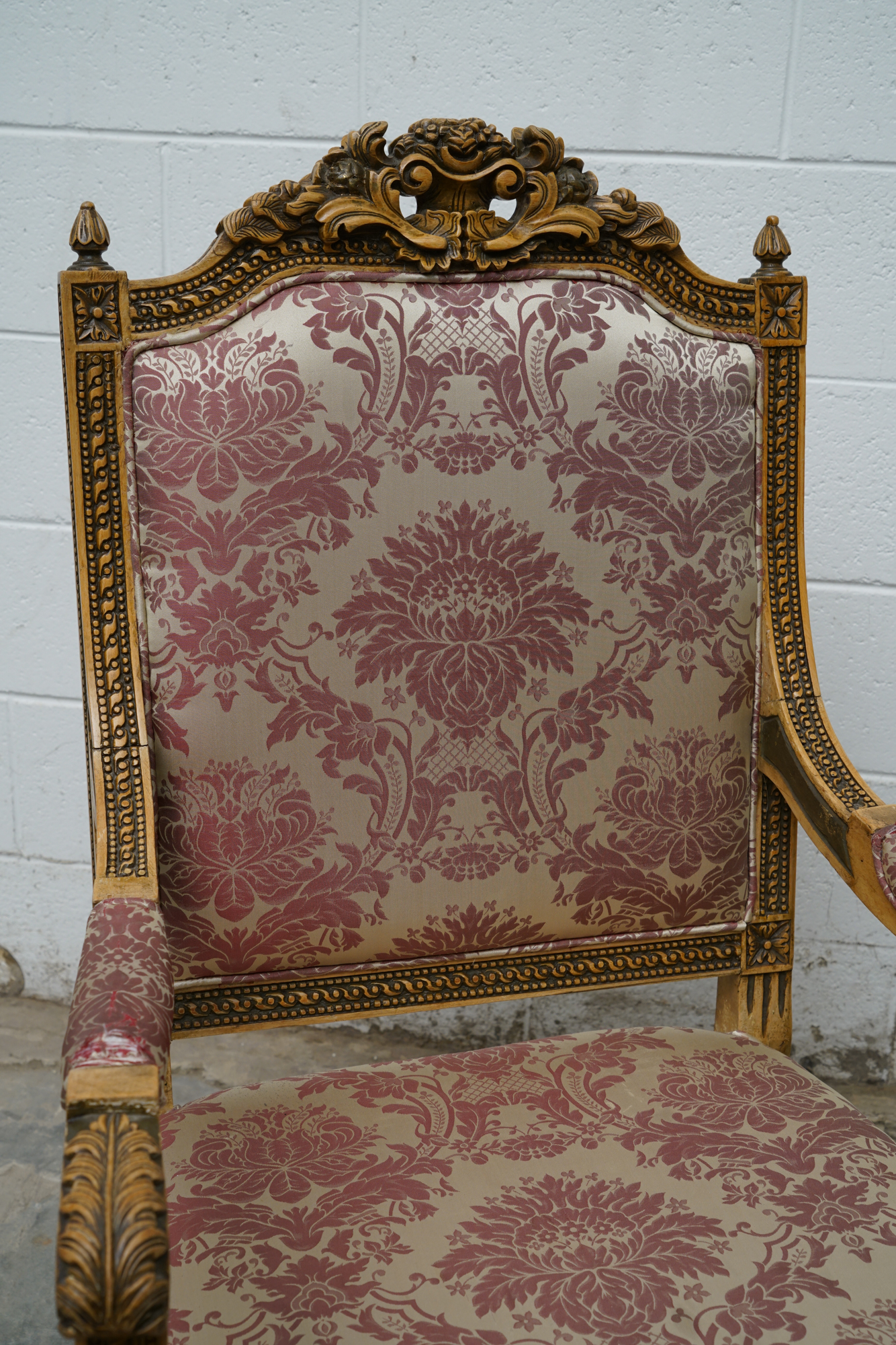 Louis XVI Style Carved Mahogany Armchairs, Early 20 Century