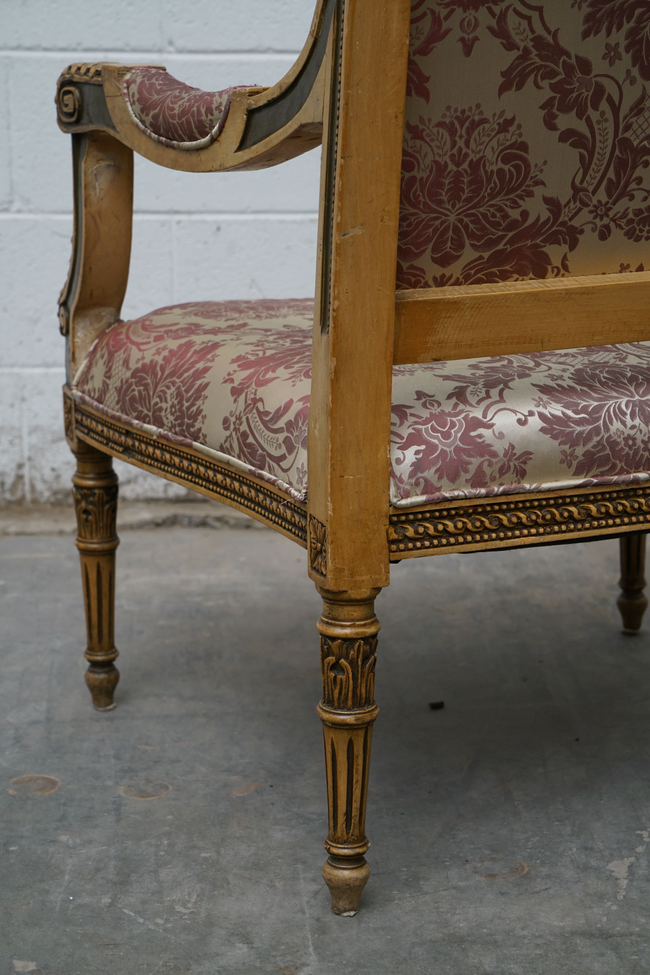 Louis XVI Style Carved Mahogany Armchairs, Early 20 Century