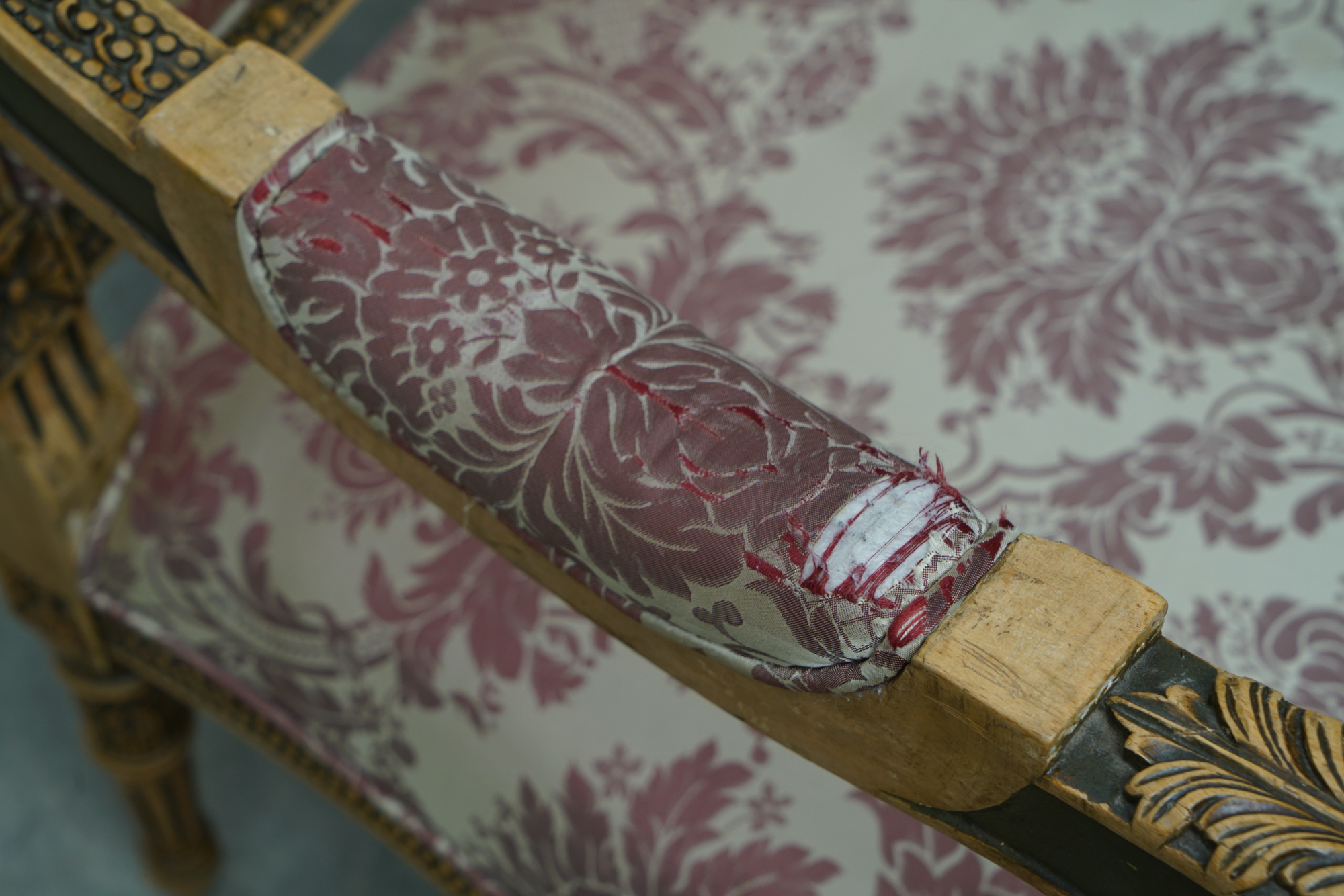 Louis XVI Style Carved Mahogany Armchairs, Early 20 Century