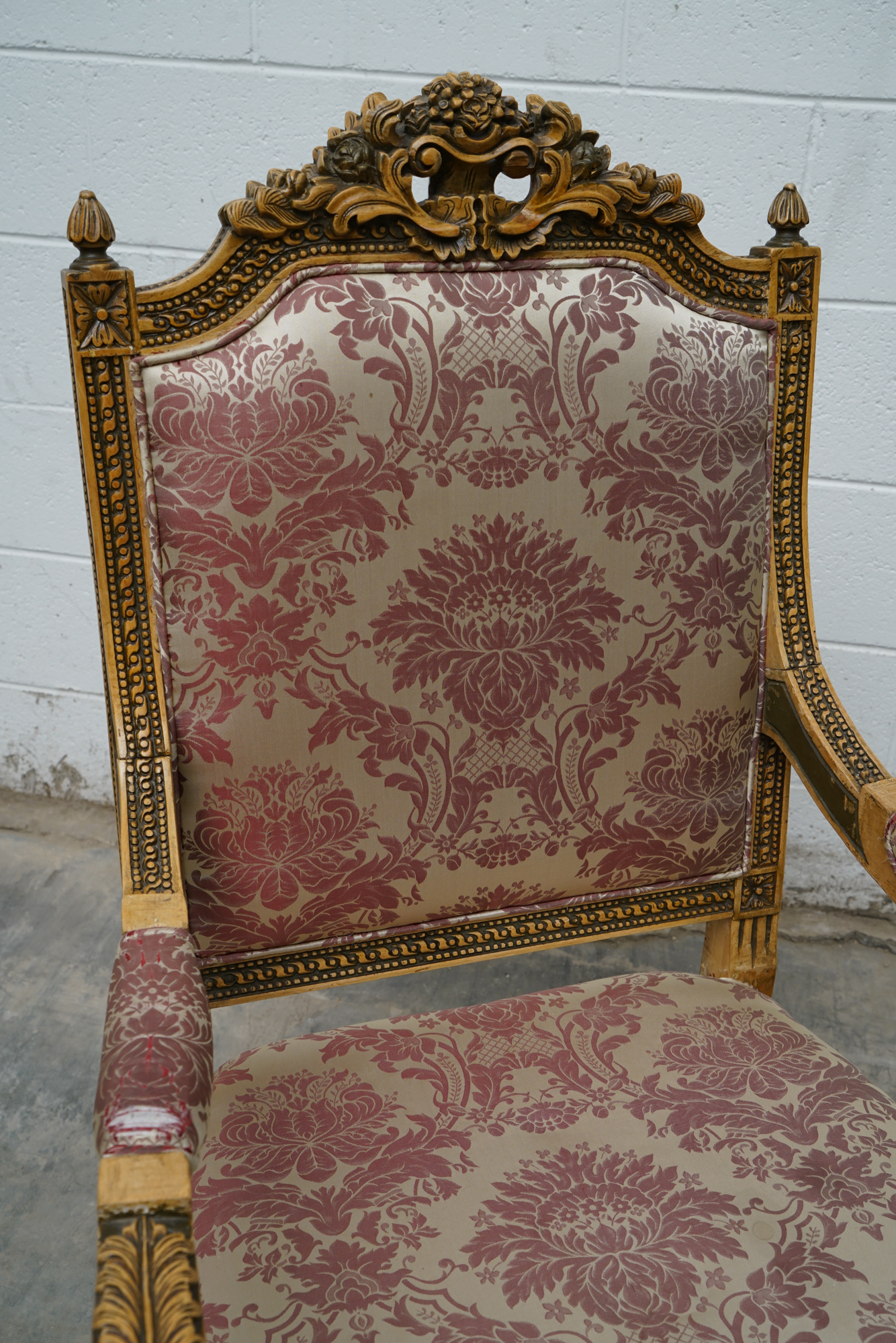 Louis XVI Style Carved Mahogany Armchairs, Early 20 Century