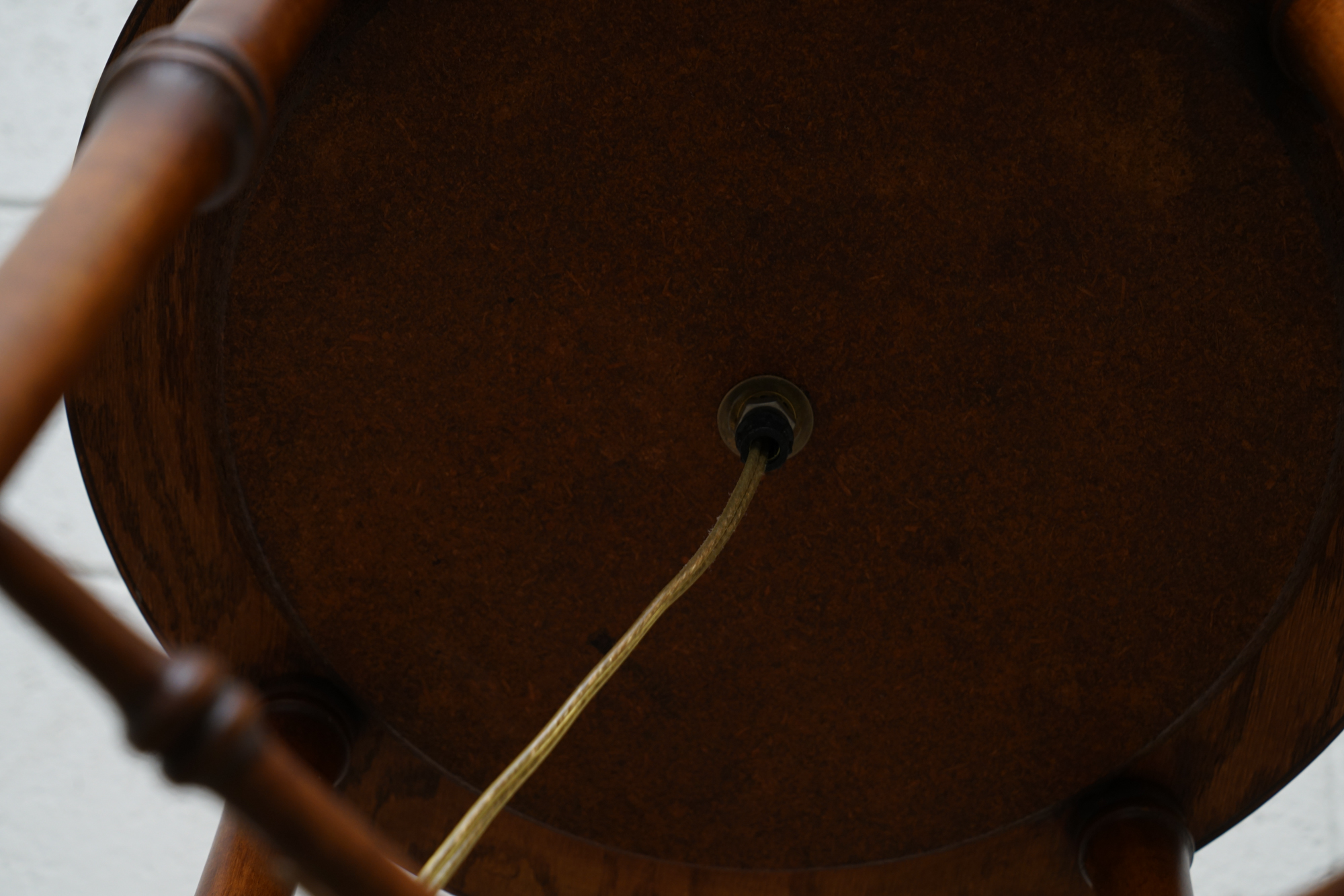 Frederick Cooper Faux Bamboo Brass Tray Side Table Floor Lamps