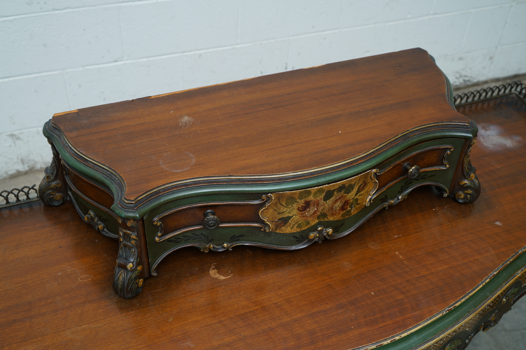 Louis XV Style Painted Walnut Cartonnier, 20th Century