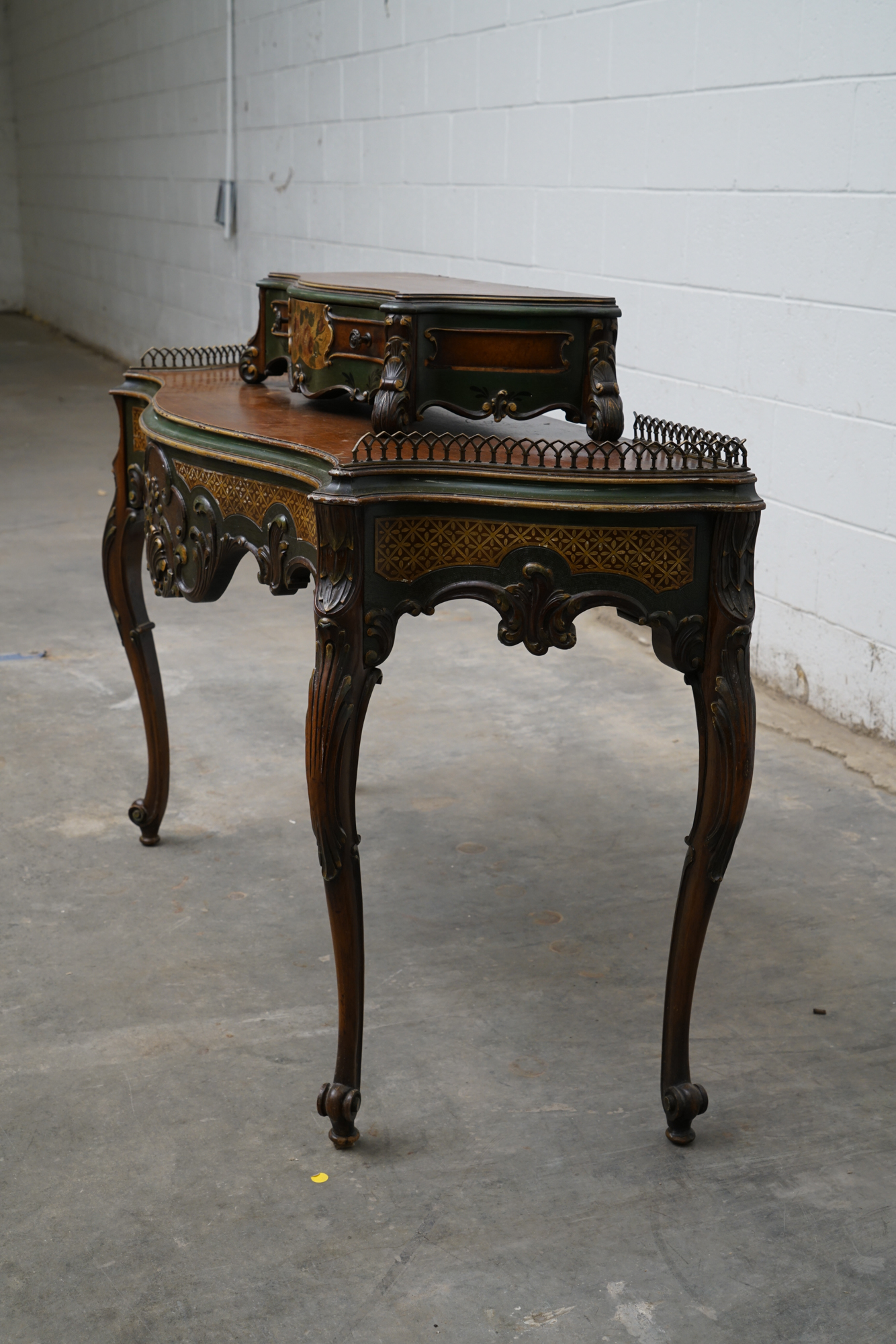 Louis XV Style Painted Walnut Cartonnier, 20th Century