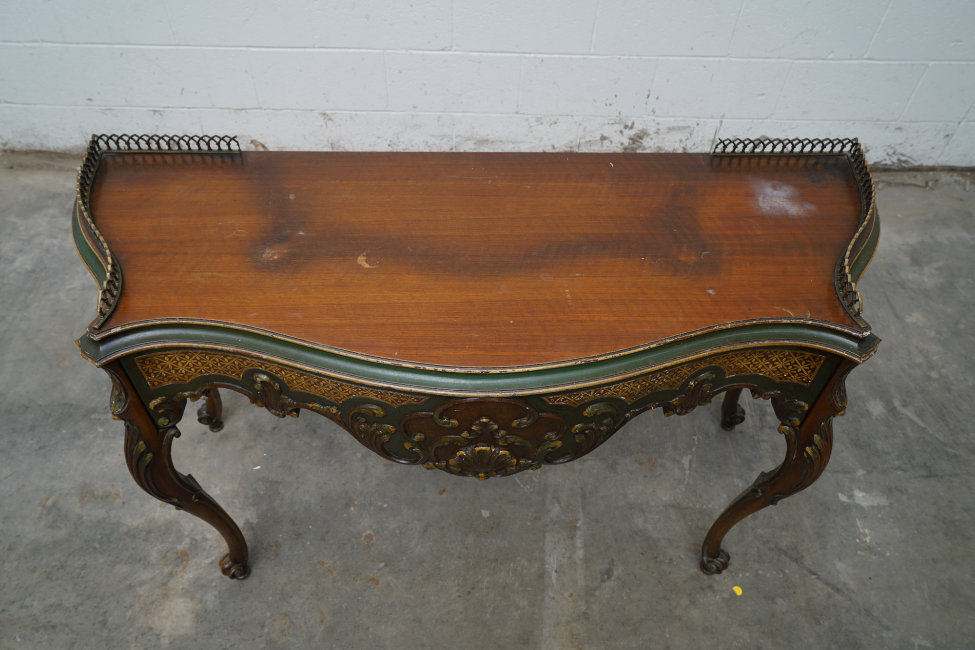 Louis XV Style Painted Walnut Cartonnier, 20th Century