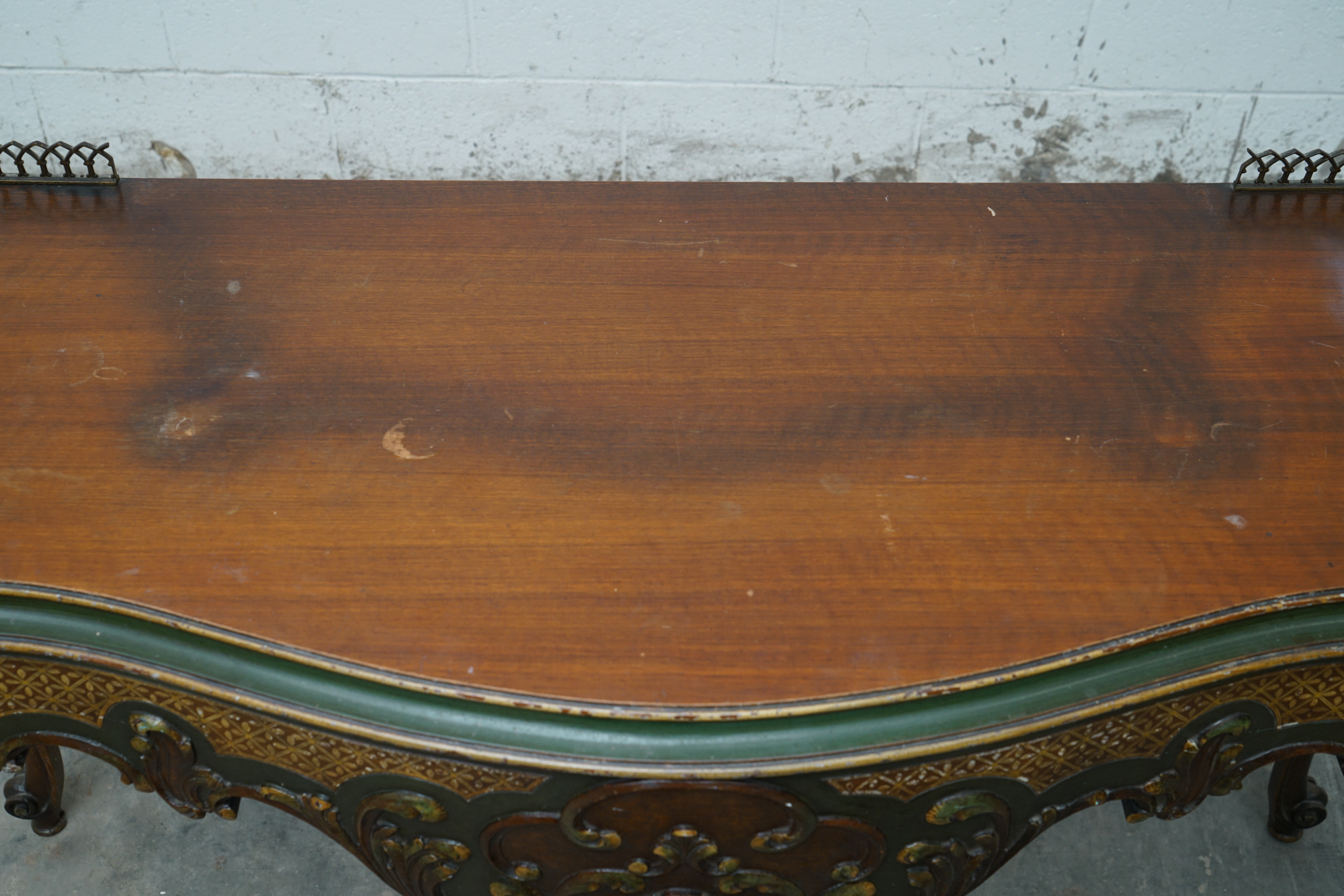 Louis XV Style Painted Walnut Cartonnier, 20th Century