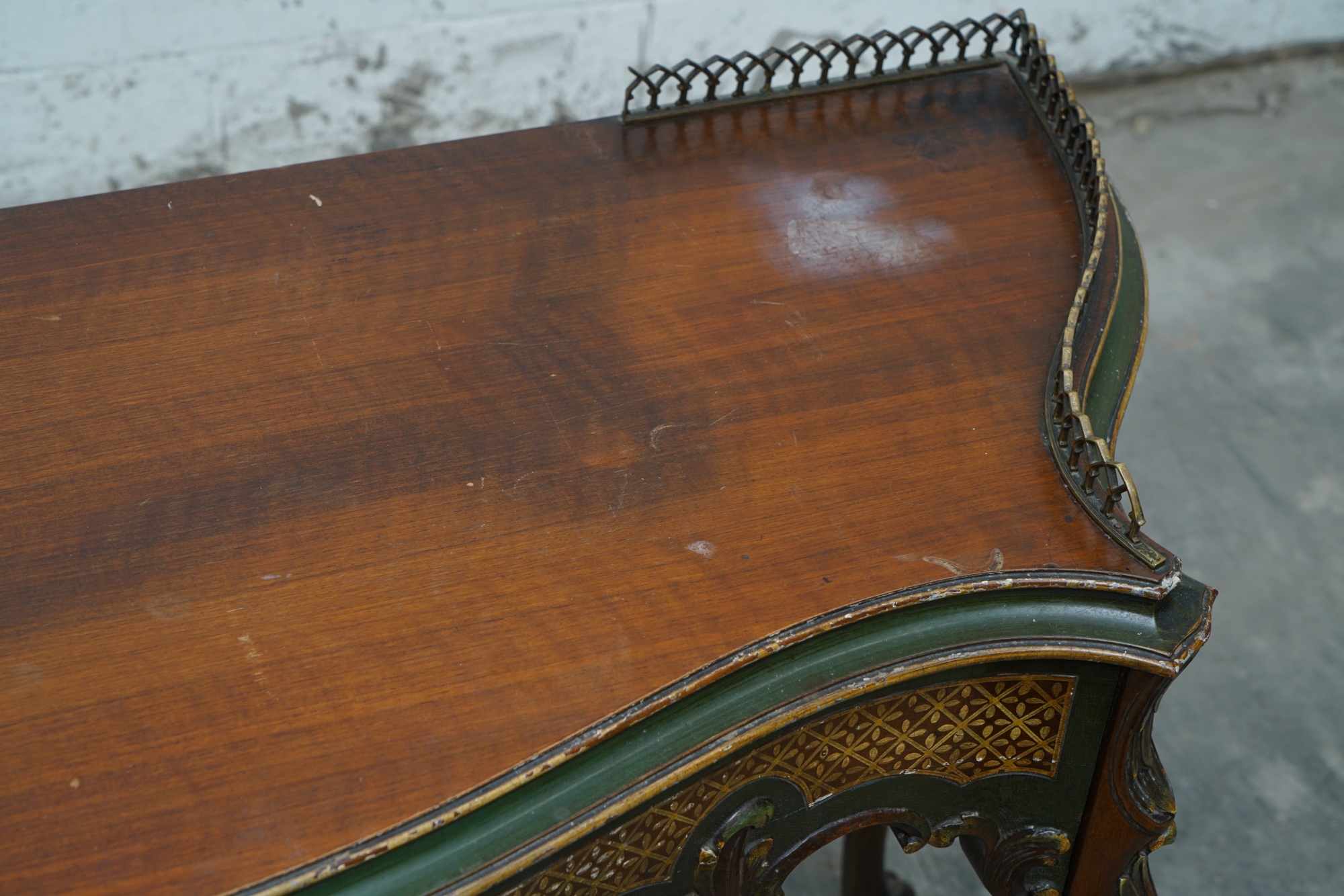 Louis XV Style Painted Walnut Cartonnier, 20th Century