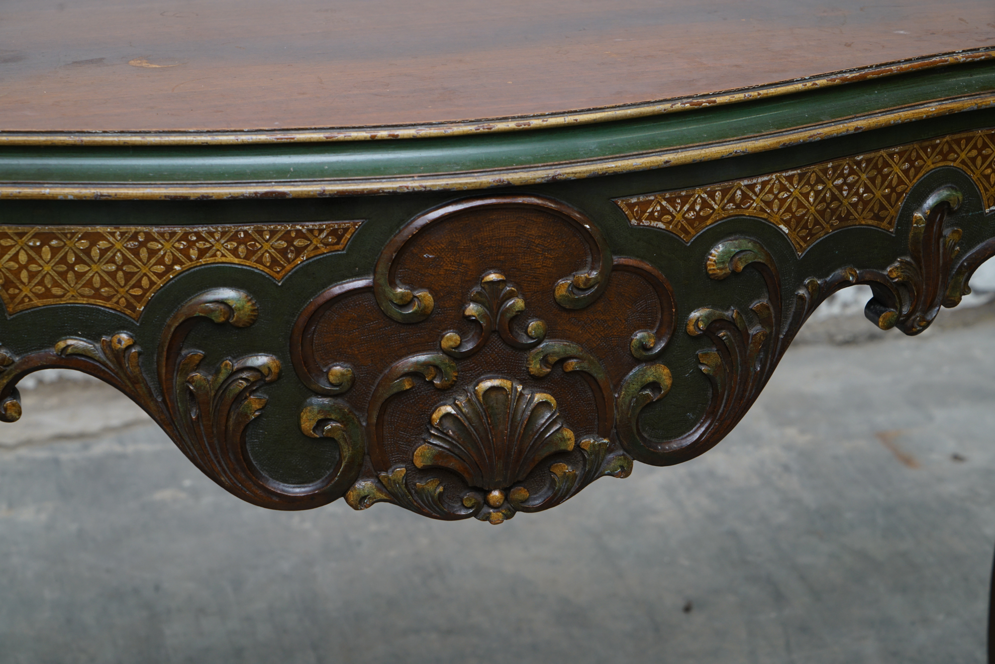 Louis XV Style Painted Walnut Cartonnier, 20th Century
