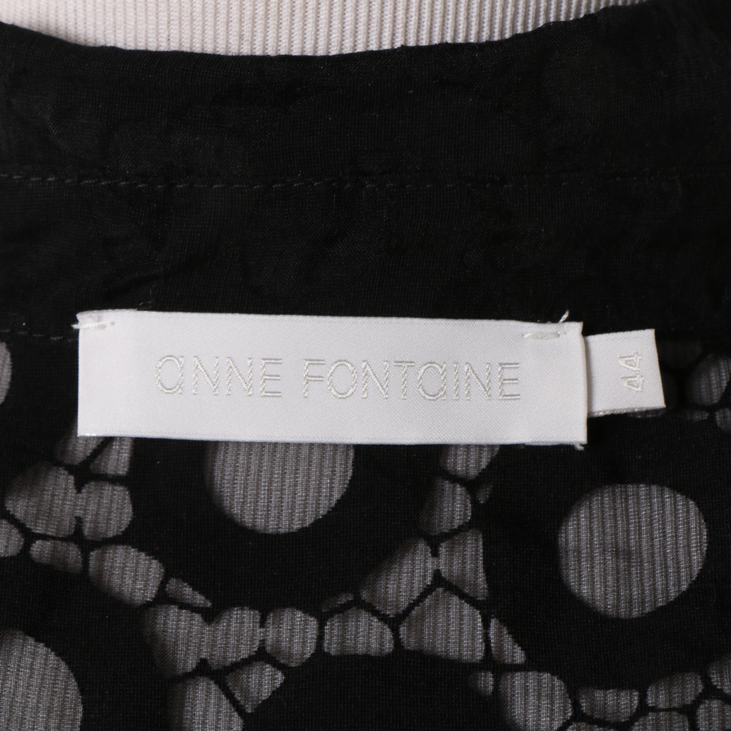 Anne Fontaine Copal Black Geometric Cold-Shoulder Jacket