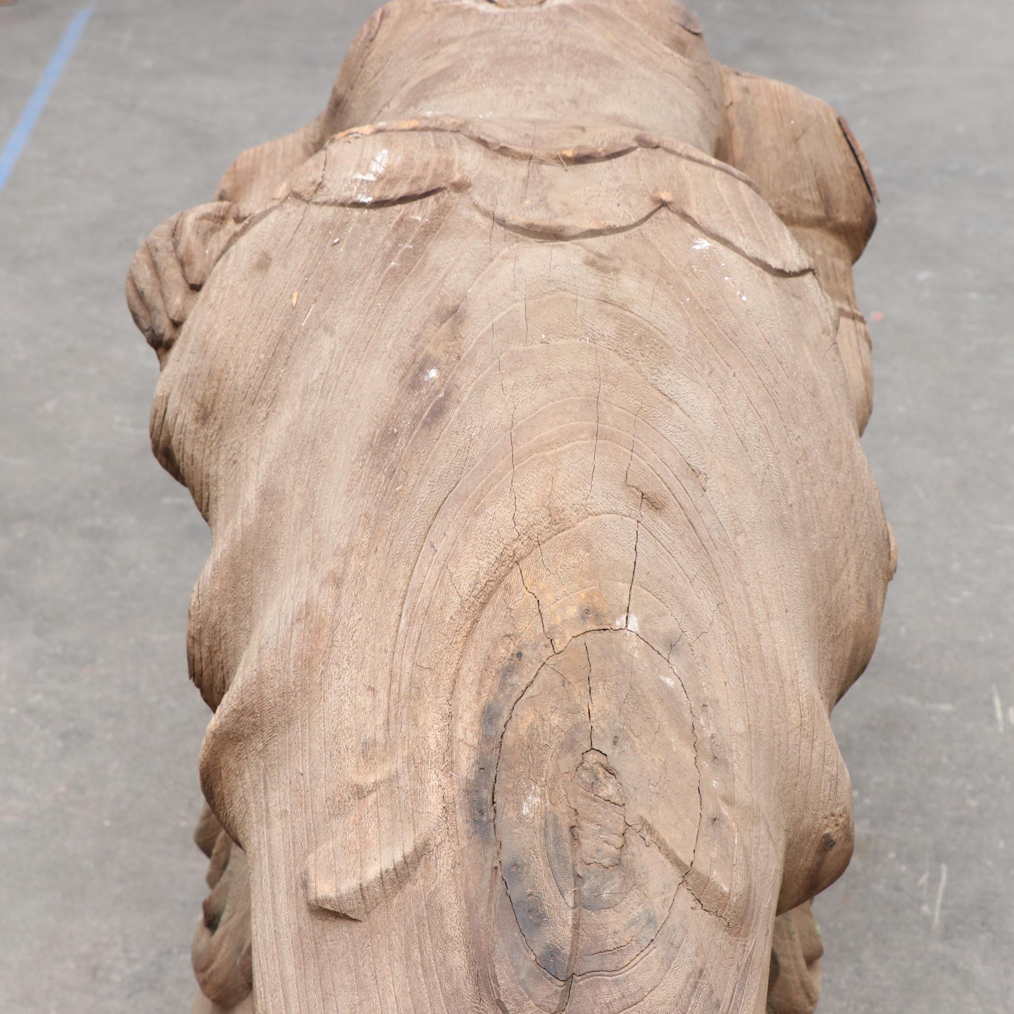 Carved Wooden Ship's Figurehead